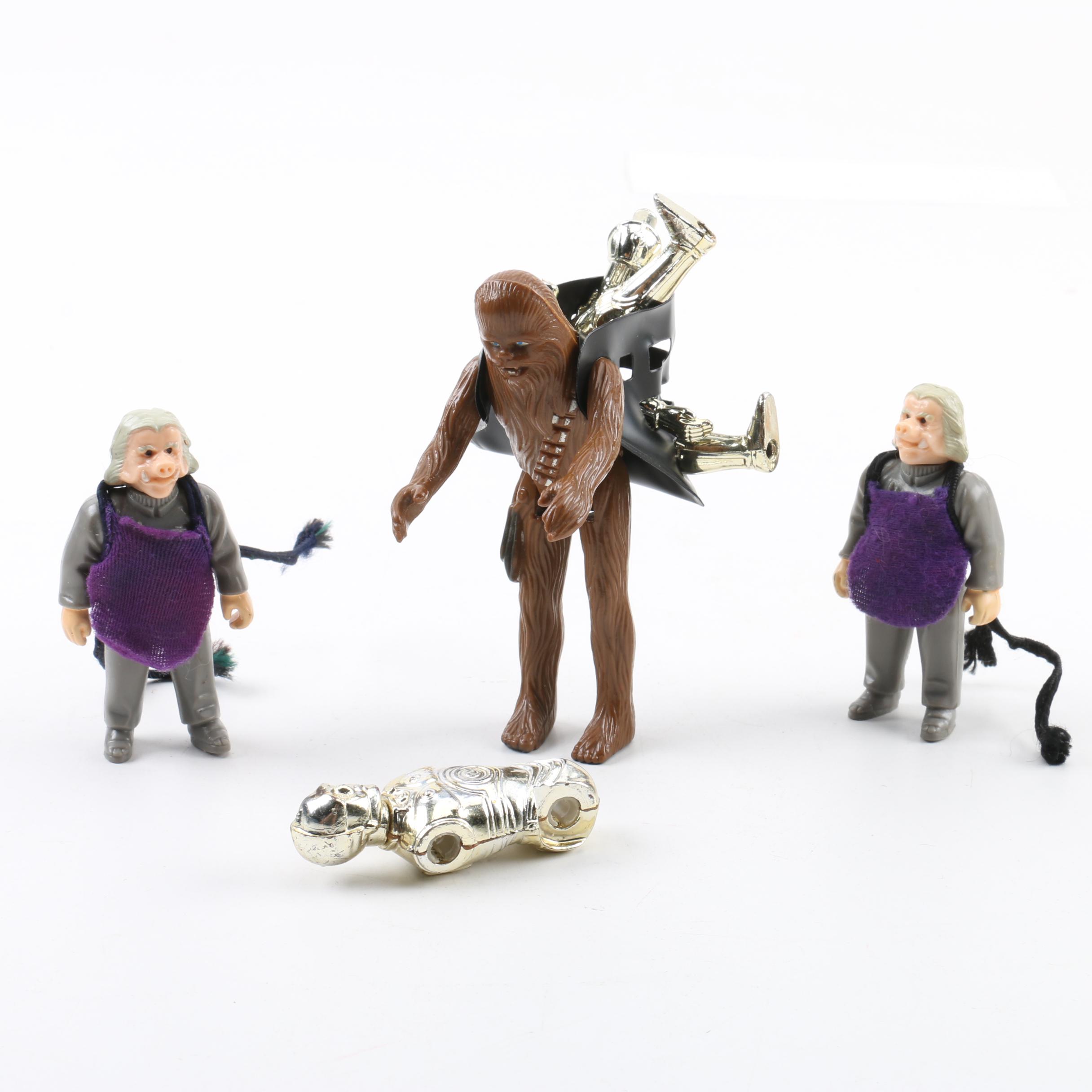 1980 Kenner Star Wars Chewbacca and Removable Limbs C-3PO and Ugnaughts