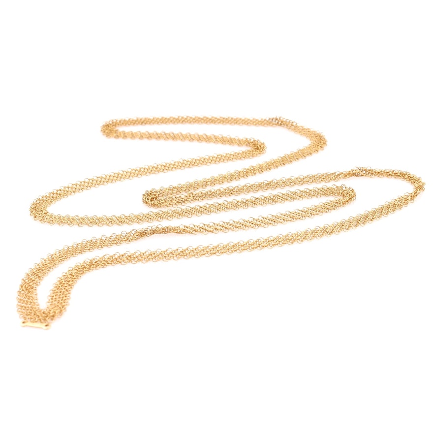 Elsa Peretti Tiffany & Co. 18K Yellow Gold Mesh Necklace