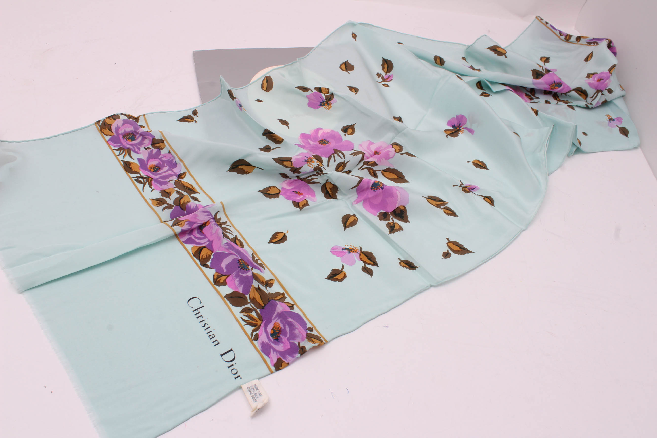 Vintage Silk Scarves featuring Christian Dior