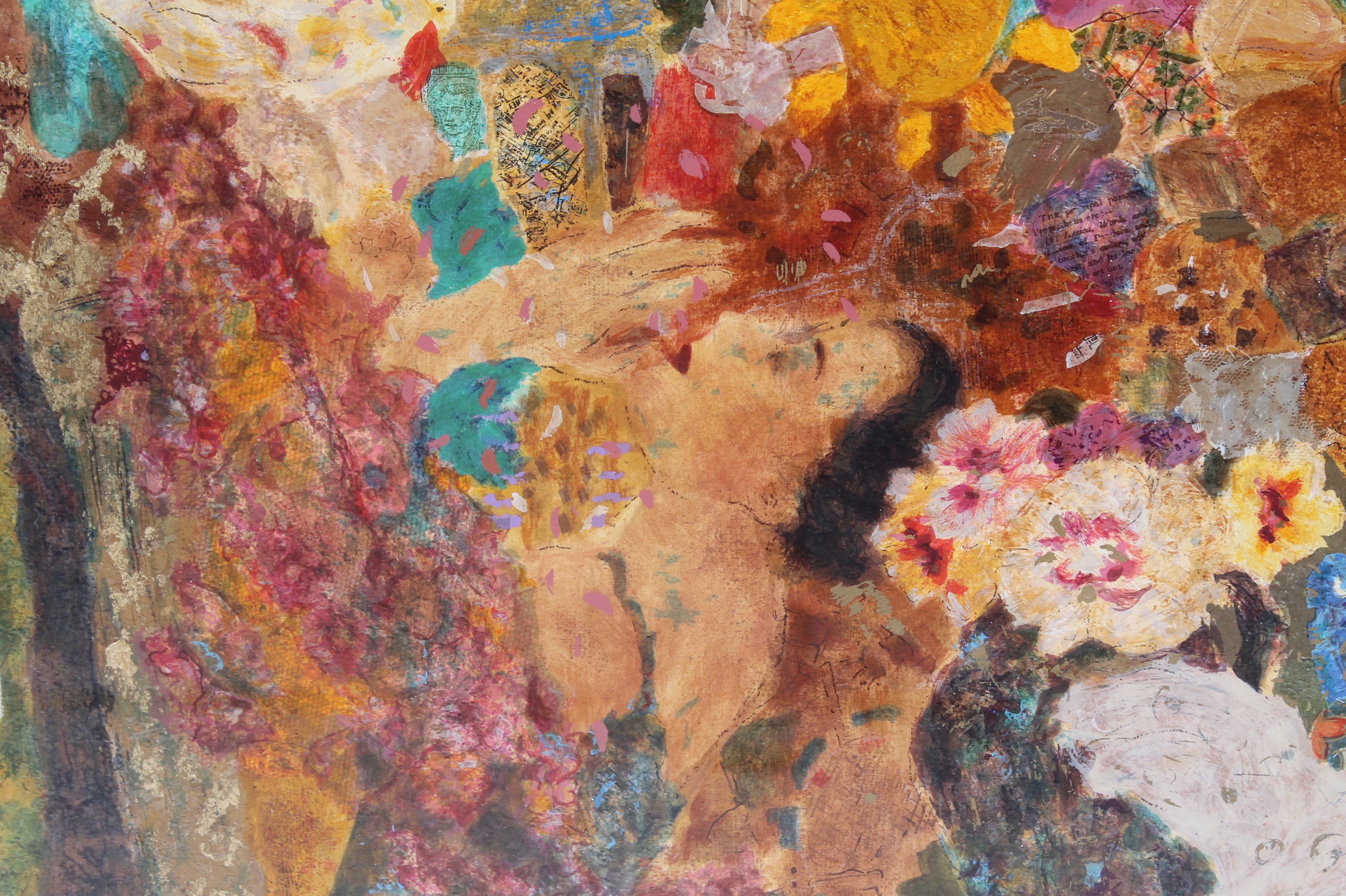 Roy Fairchild-Woodard Embellished Serigraph "Just Sing to the Angels"