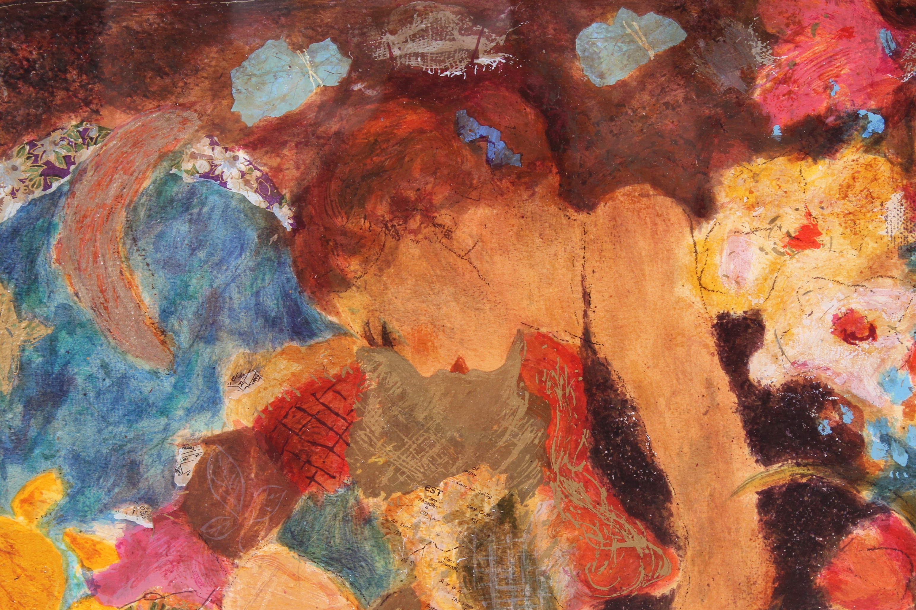 Roy Fairchild-Woodard Embellished Serigraph "Just Sing to the Angels"