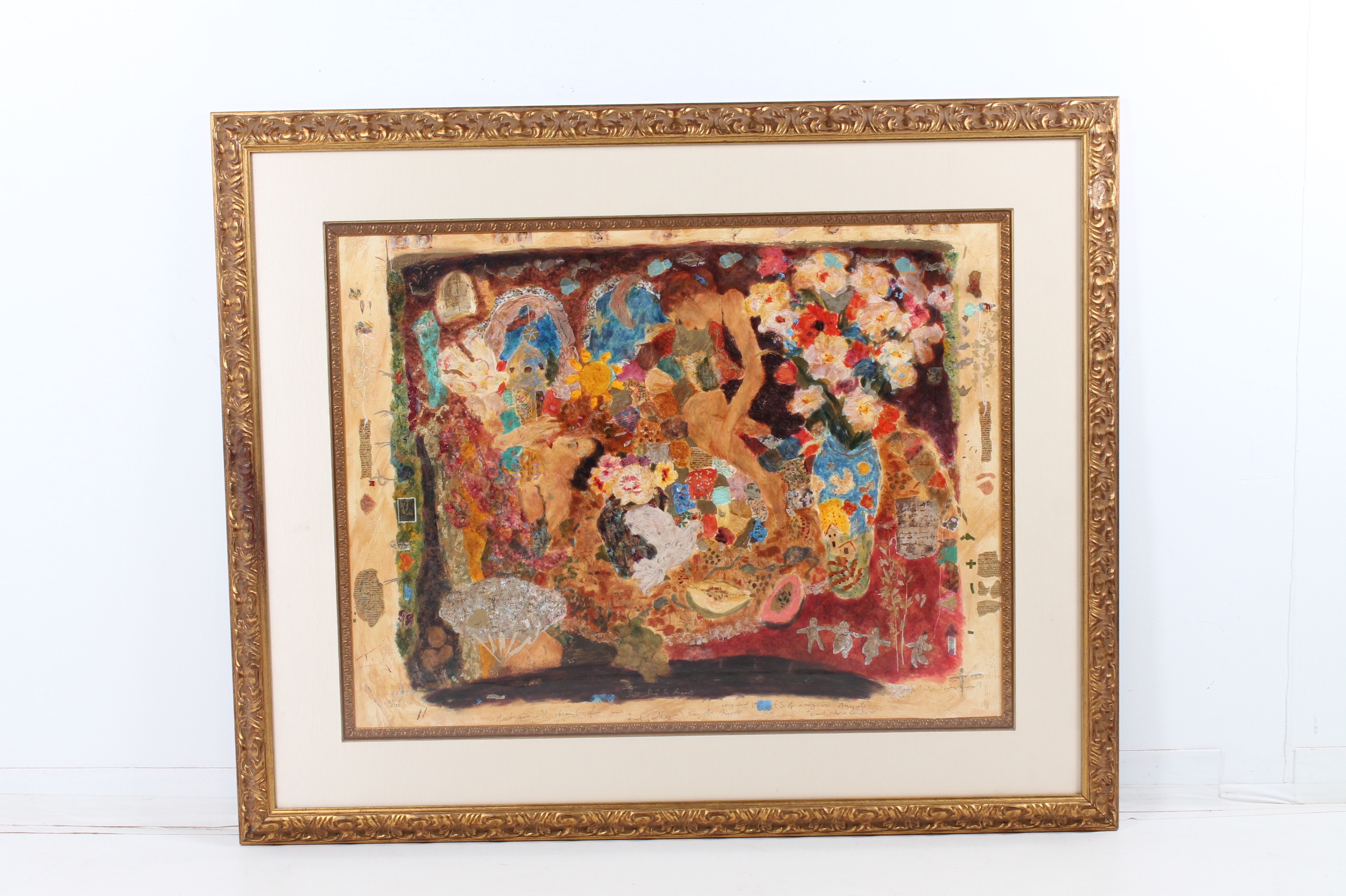 Roy Fairchild-Woodard Embellished Serigraph "Just Sing to the Angels"