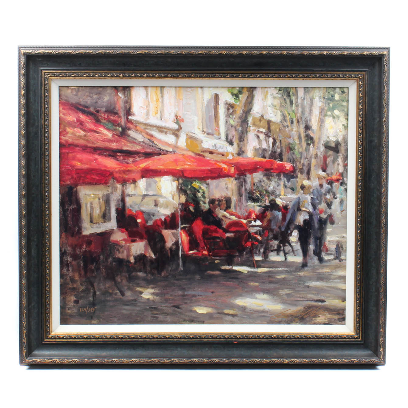 Signed Leonard Wren Limited Edition Giclee "Cafe Aix-en-Provence"