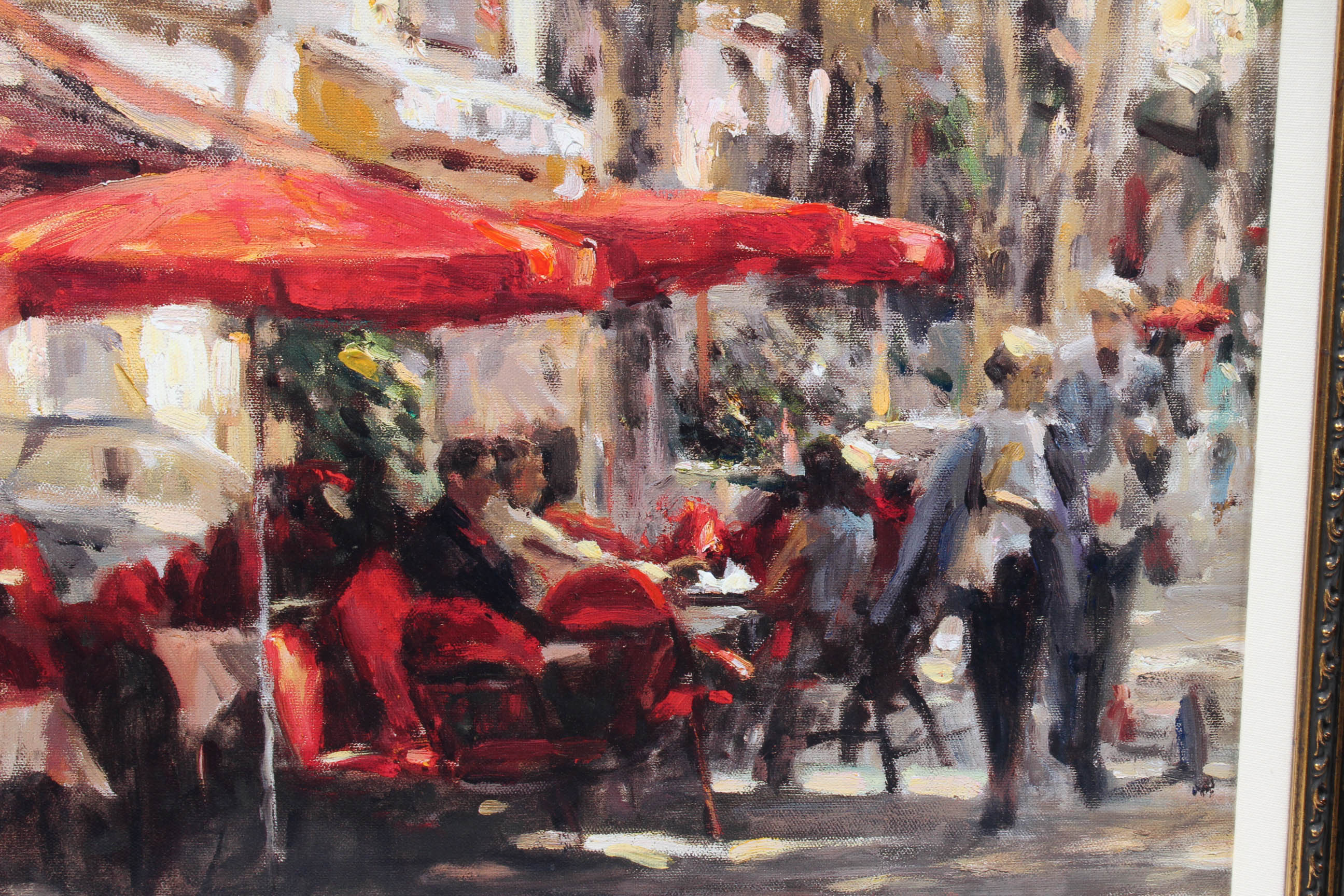 Signed Leonard Wren Limited Edition Giclee "Cafe Aix-en-Provence"