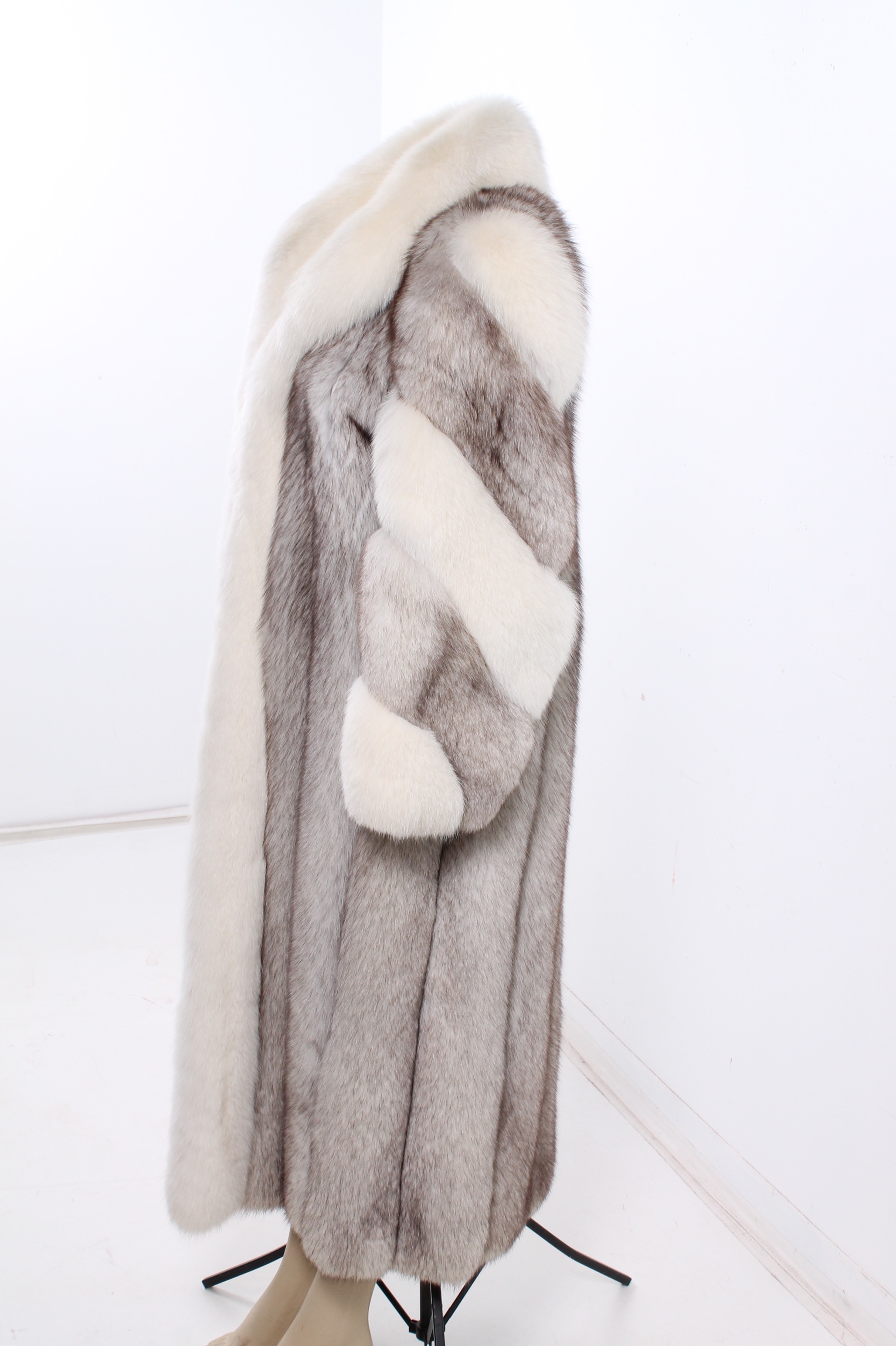 Saga Fox Blue and Arctic Fox Fur Coat