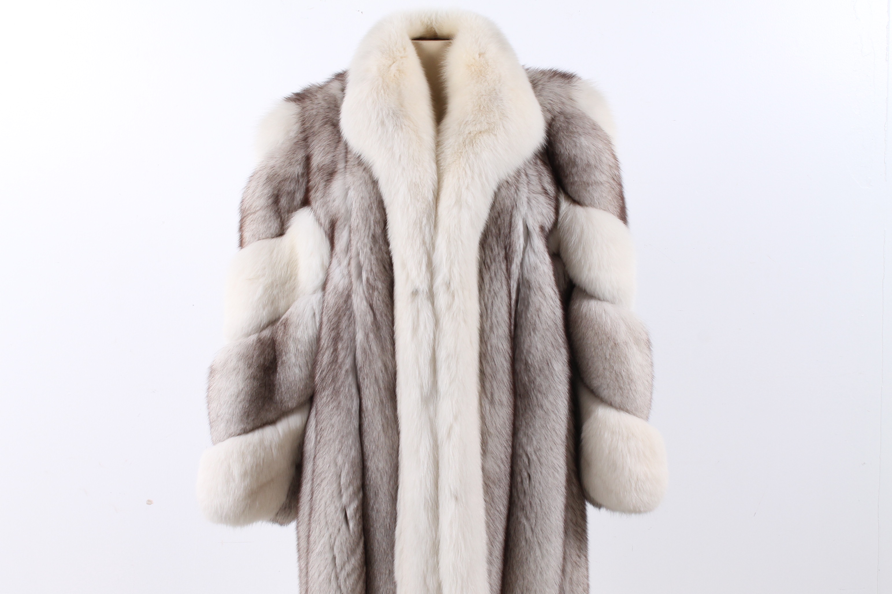 Saga Fox Blue and Arctic Fox Fur Coat