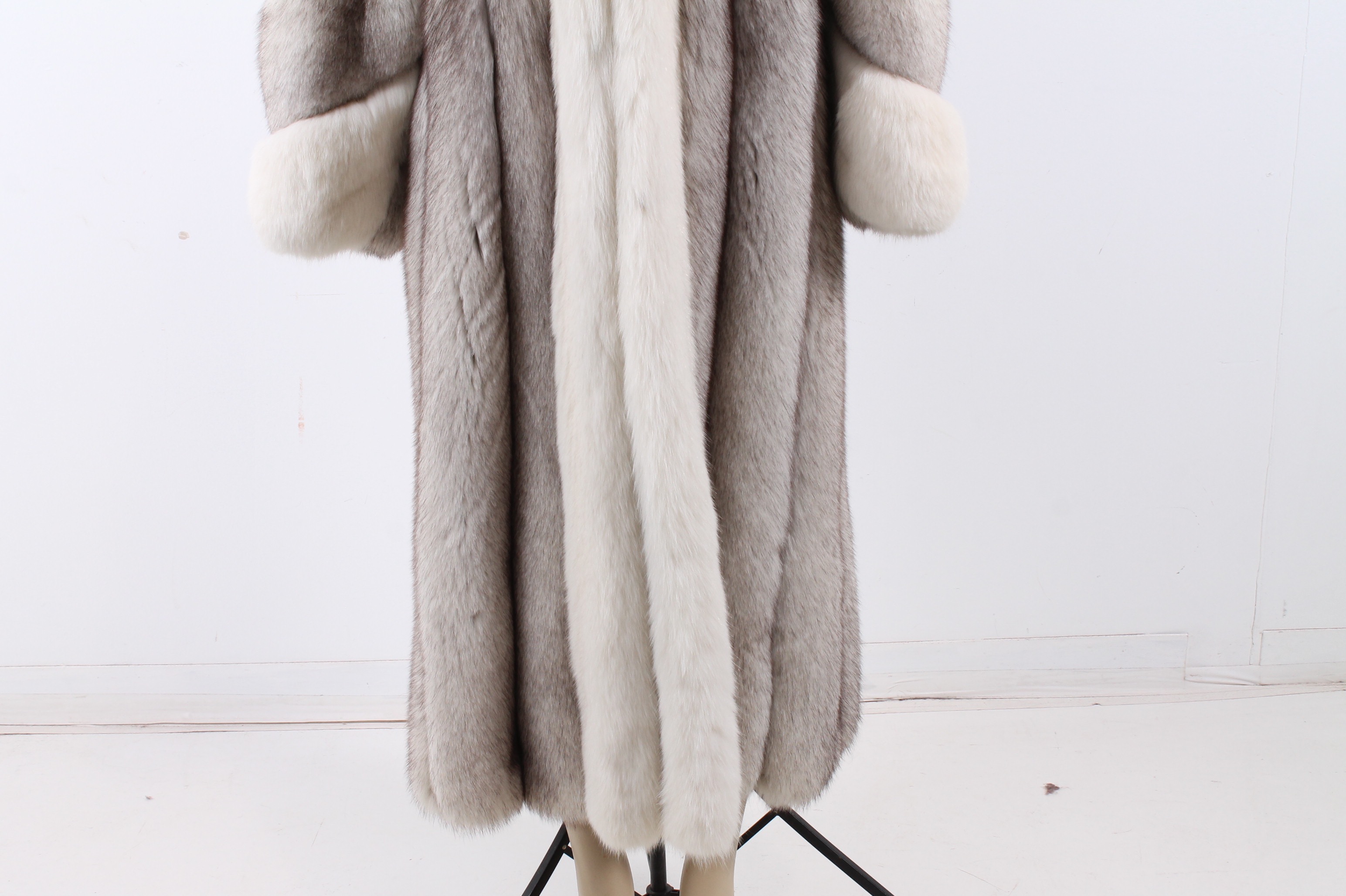 Saga Fox Blue and Arctic Fox Fur Coat