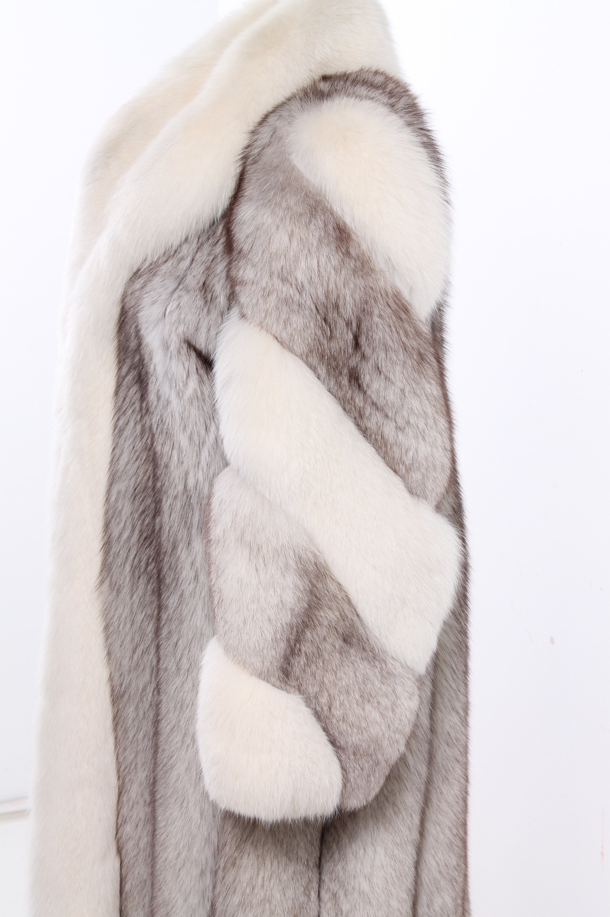 Saga Fox Blue and Arctic Fox Fur Coat