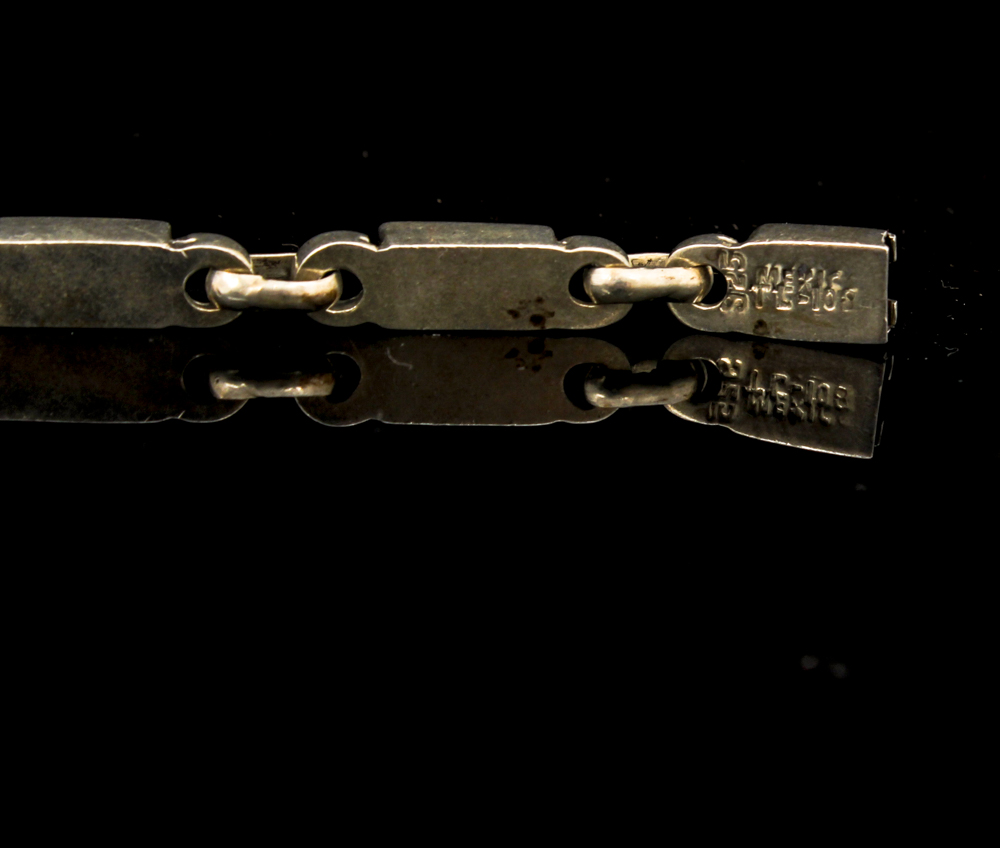 Sterling Silver Bracelet with Onyx, Tiger's Eye, Malachite, and Sodalite