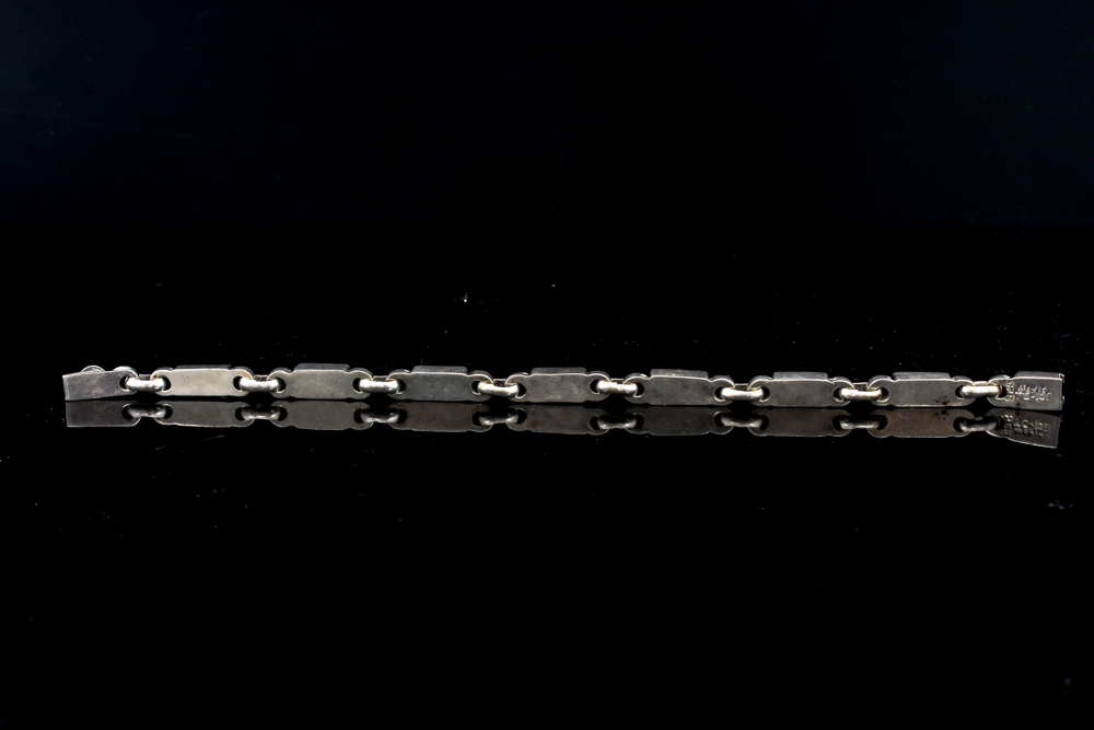 Sterling Silver Bracelet with Onyx, Tiger's Eye, Malachite, and Sodalite