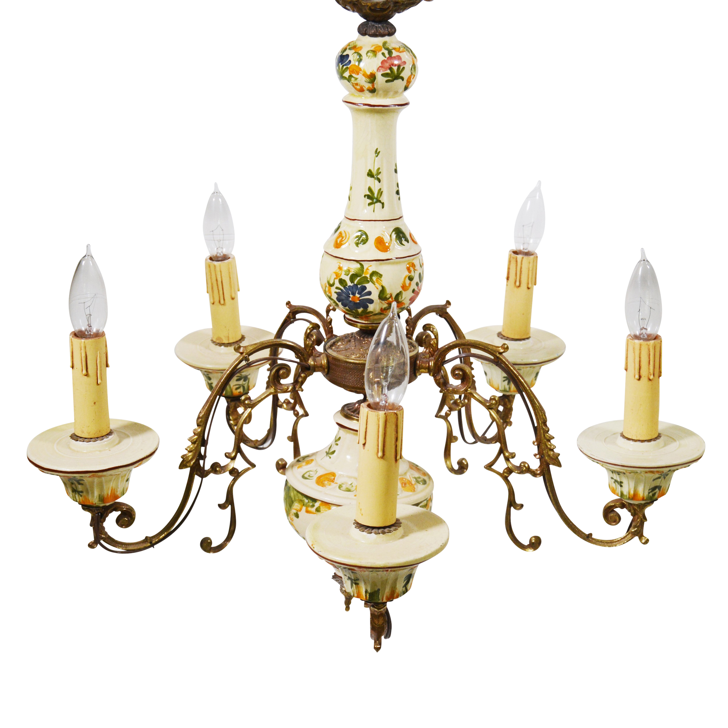 Painted Porcelain Chandelier