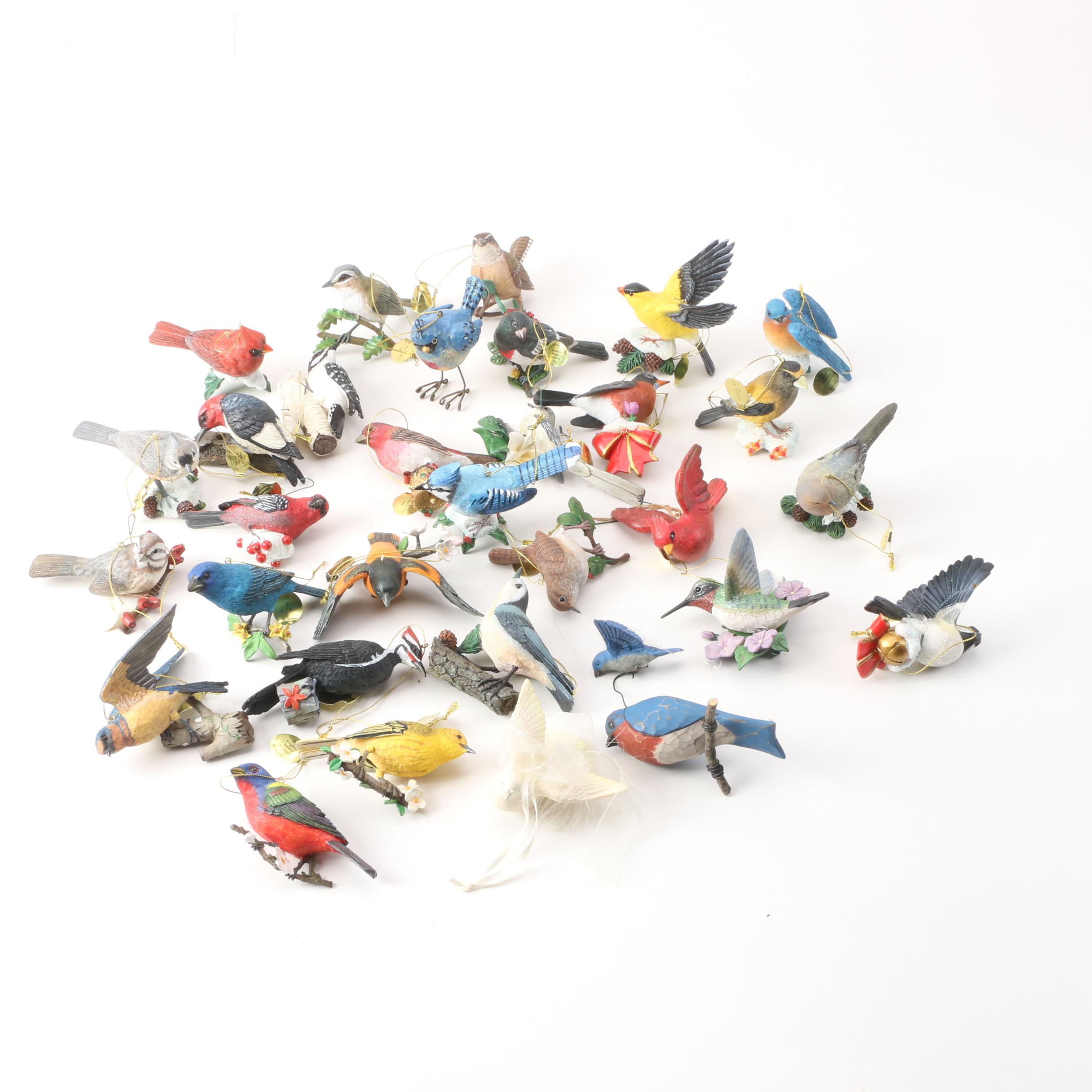 Bird Holiday Ornaments Including The Danbury Mint