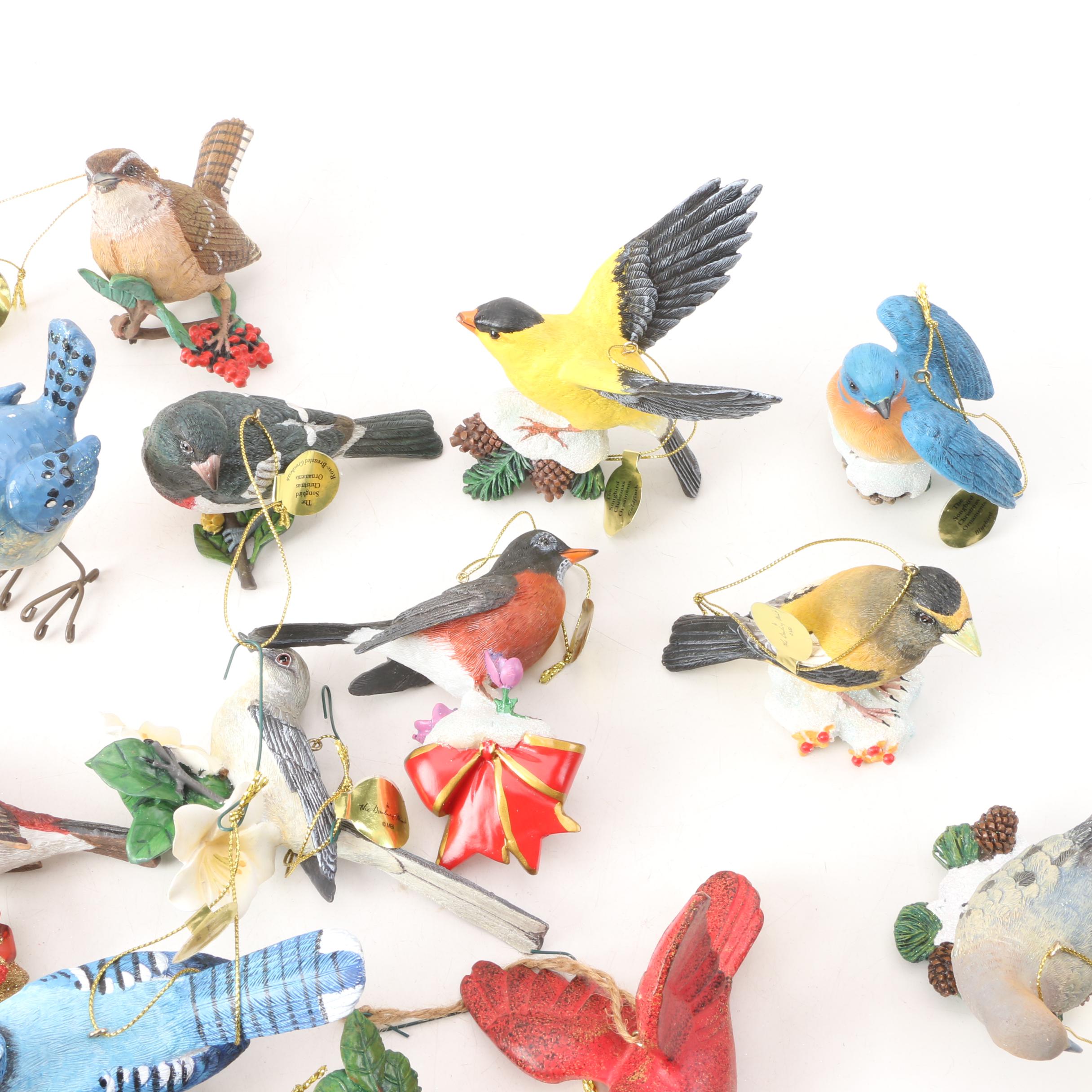 Bird Holiday Ornaments Including The Danbury Mint