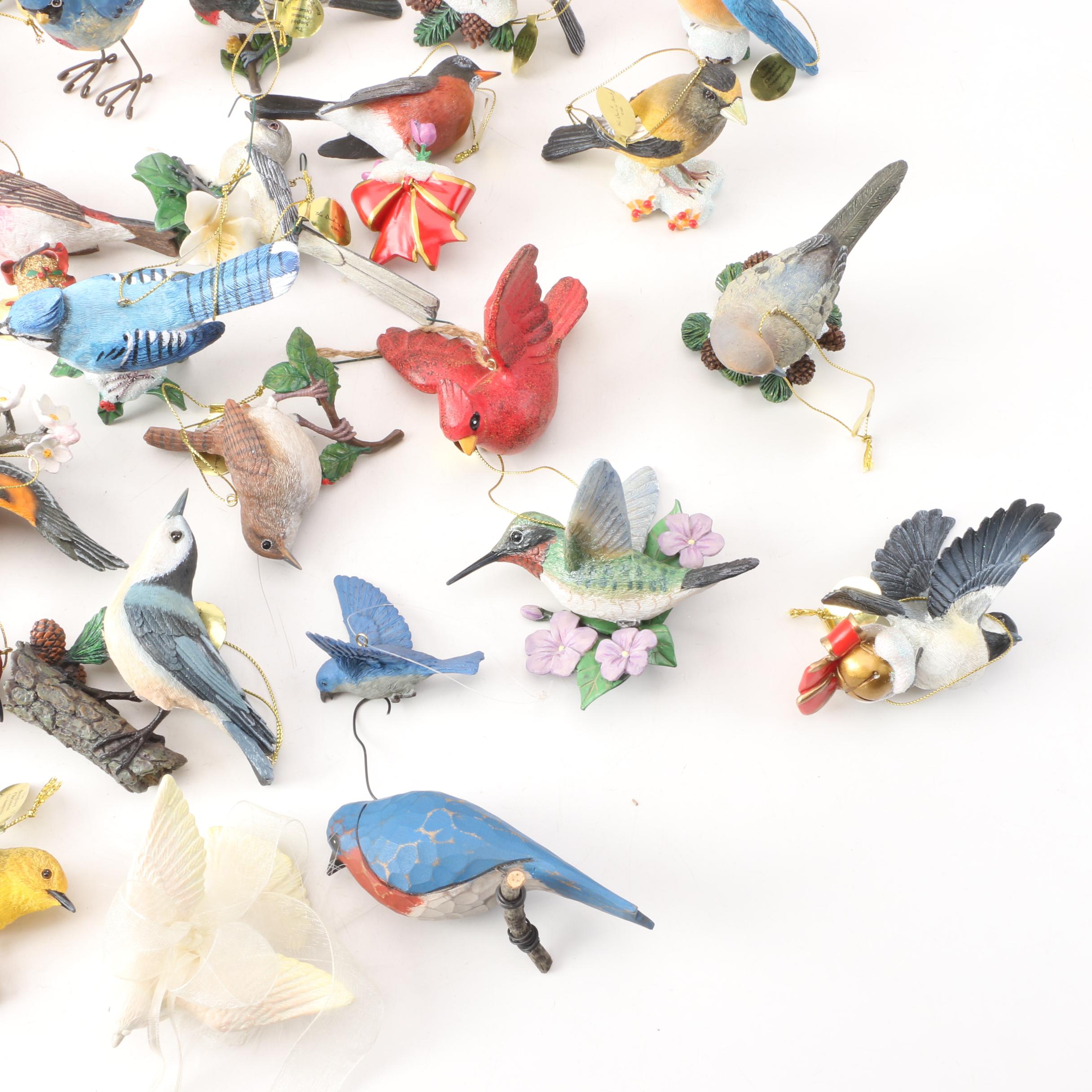 Bird Holiday Ornaments Including The Danbury Mint