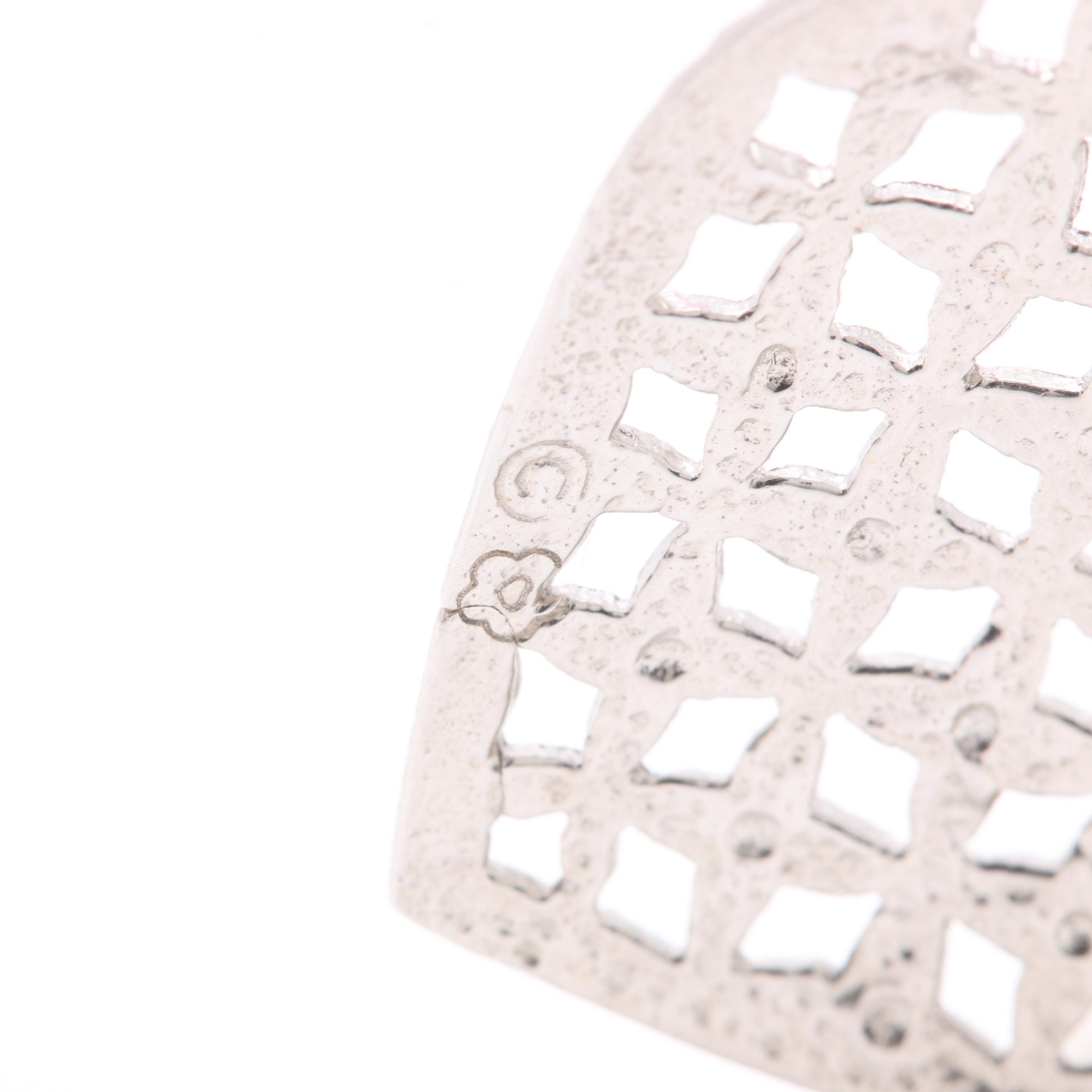 10K Yellow Gold Mickey Mouse Pendant and 14K White Gold Heart Pendant