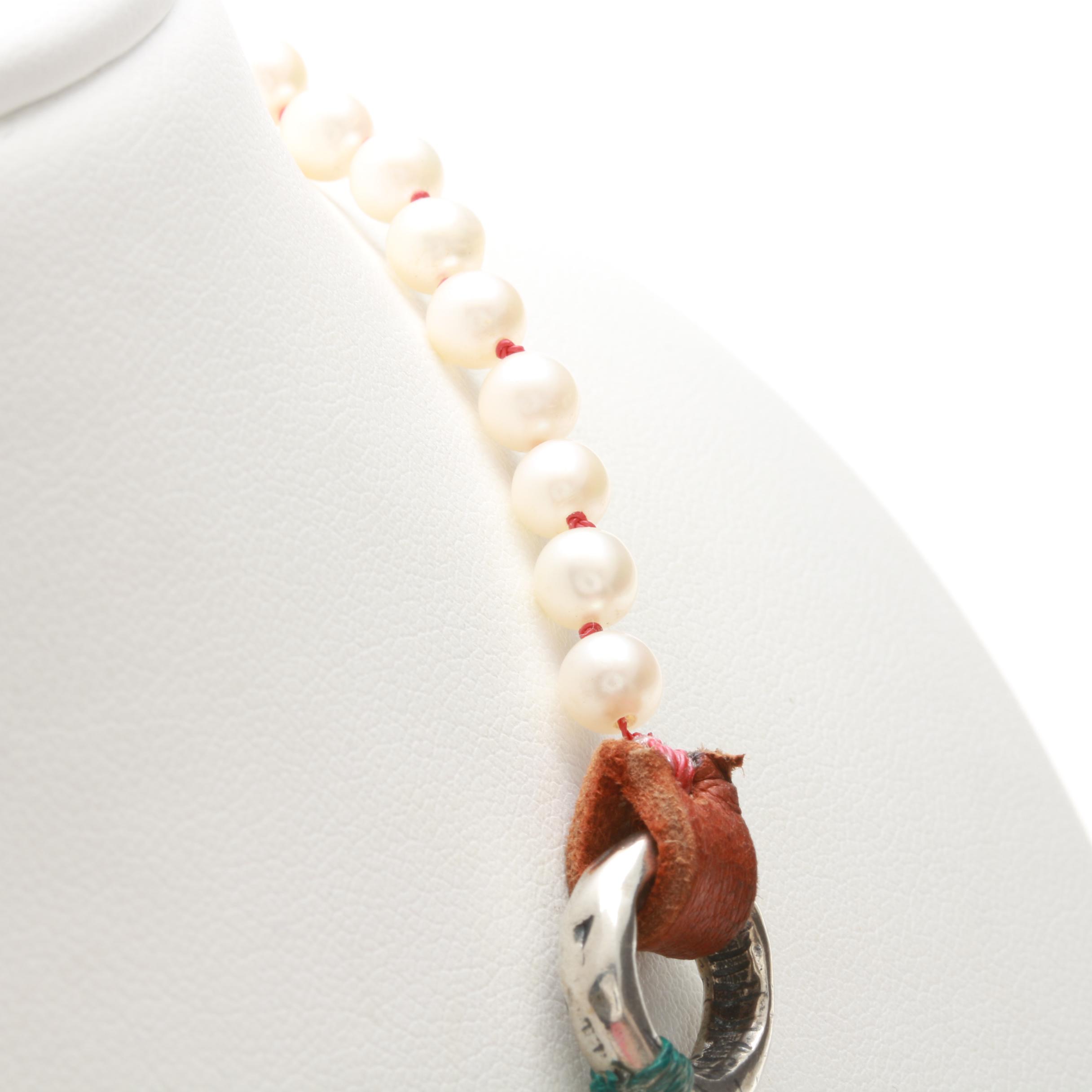 Jes Maharry Sterling Silver Gemstone Beaded Necklace