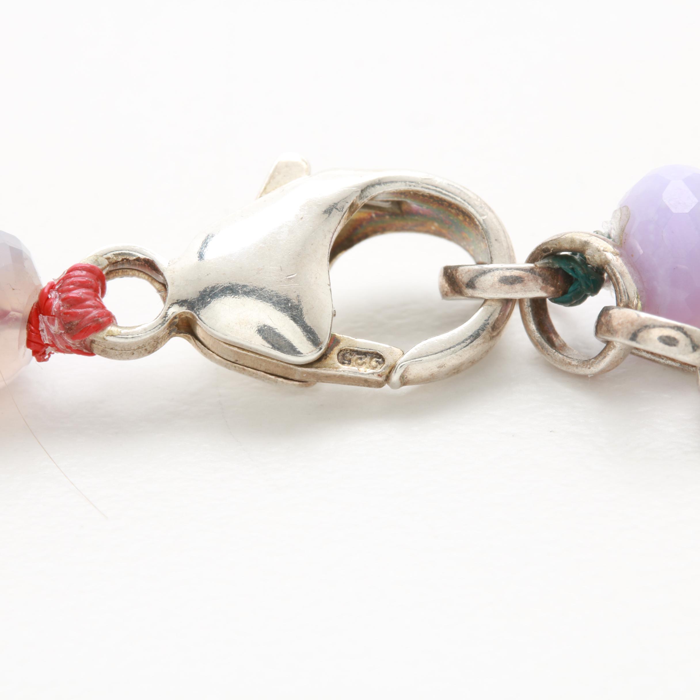 Jes Maharry Sterling Silver Gemstone Beaded Necklace