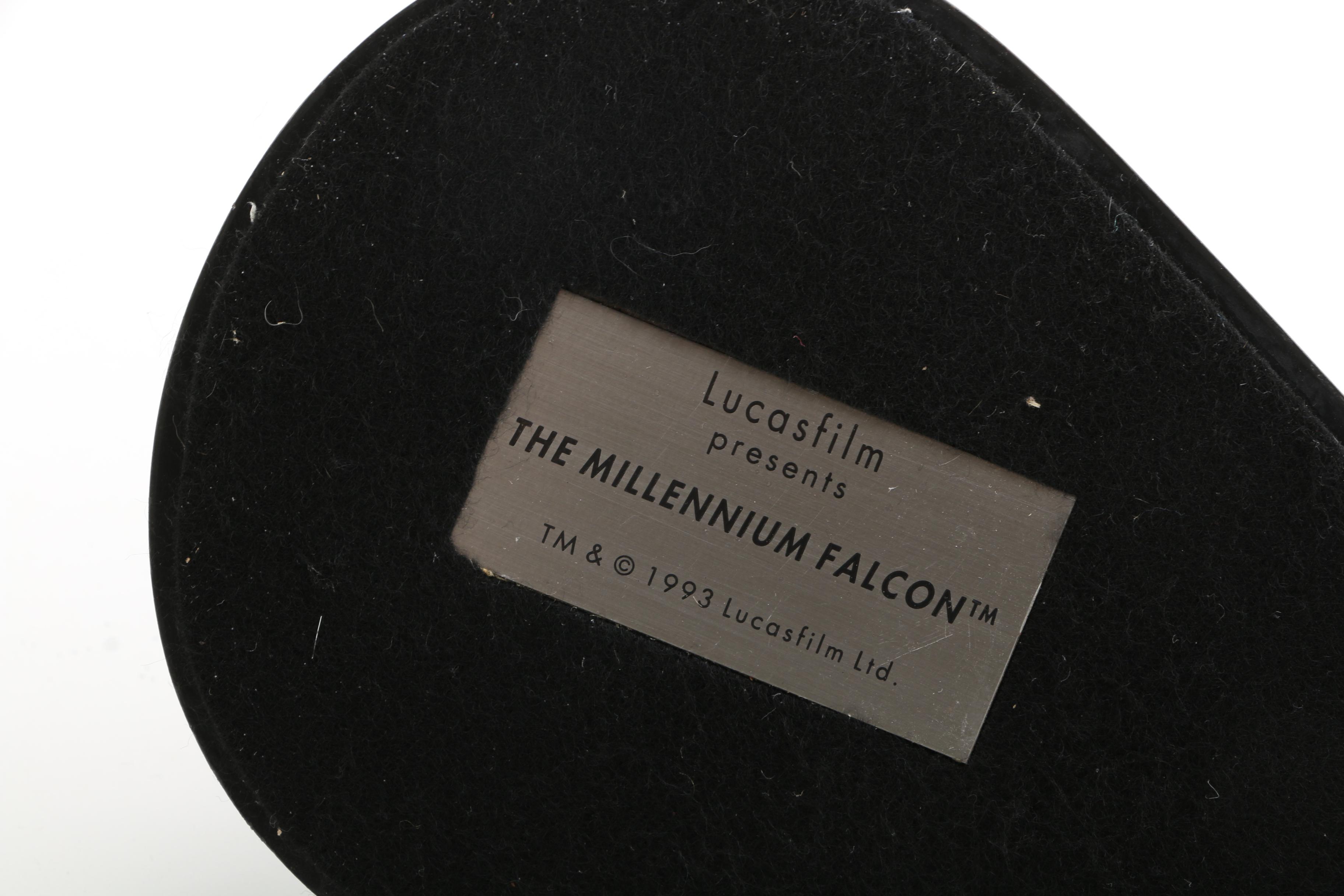 The Franklin Mint "Star Wars" Millennium Falcon Figurine with Stand, Paperwork