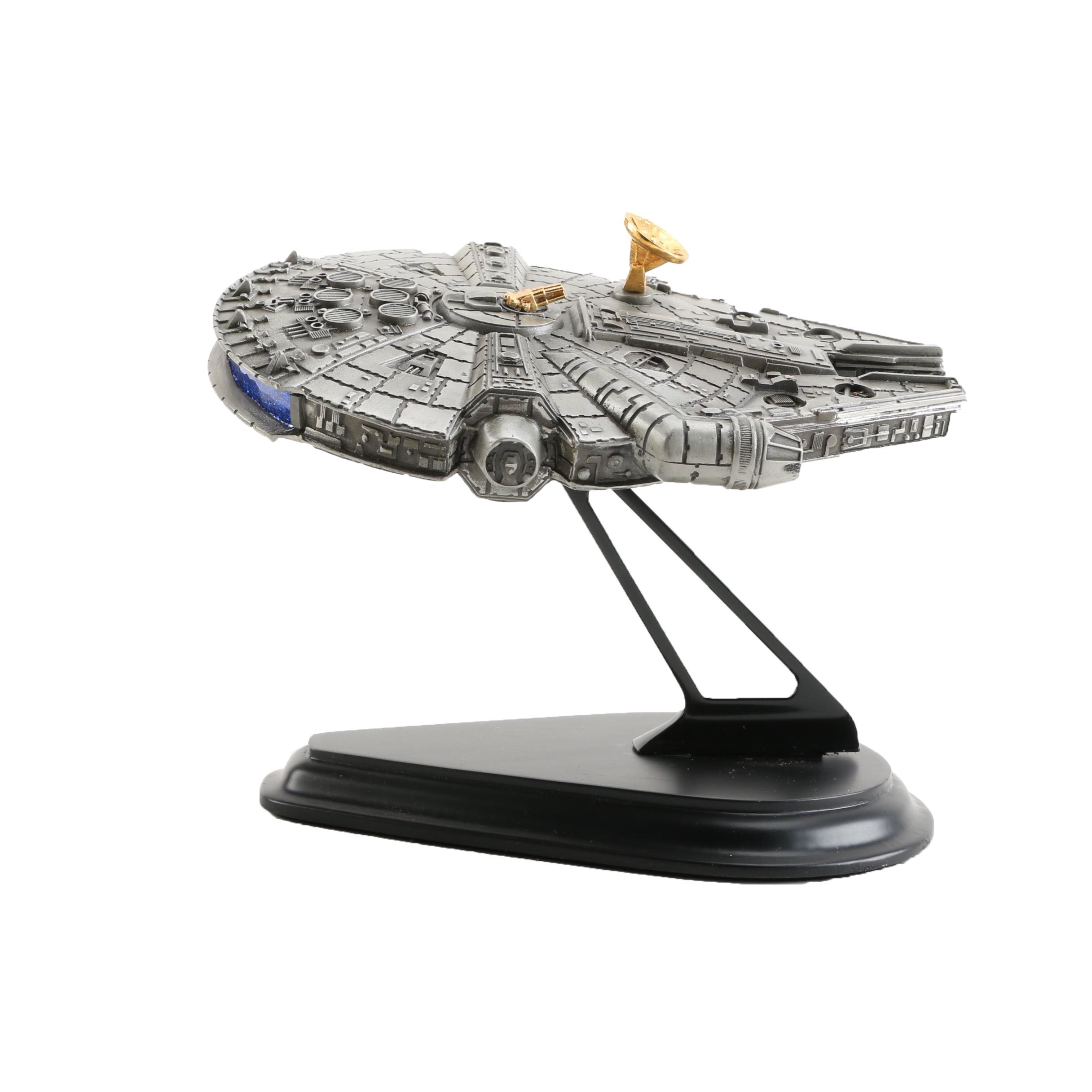 The Franklin Mint "Star Wars" Millennium Falcon Figurine with Stand, Paperwork