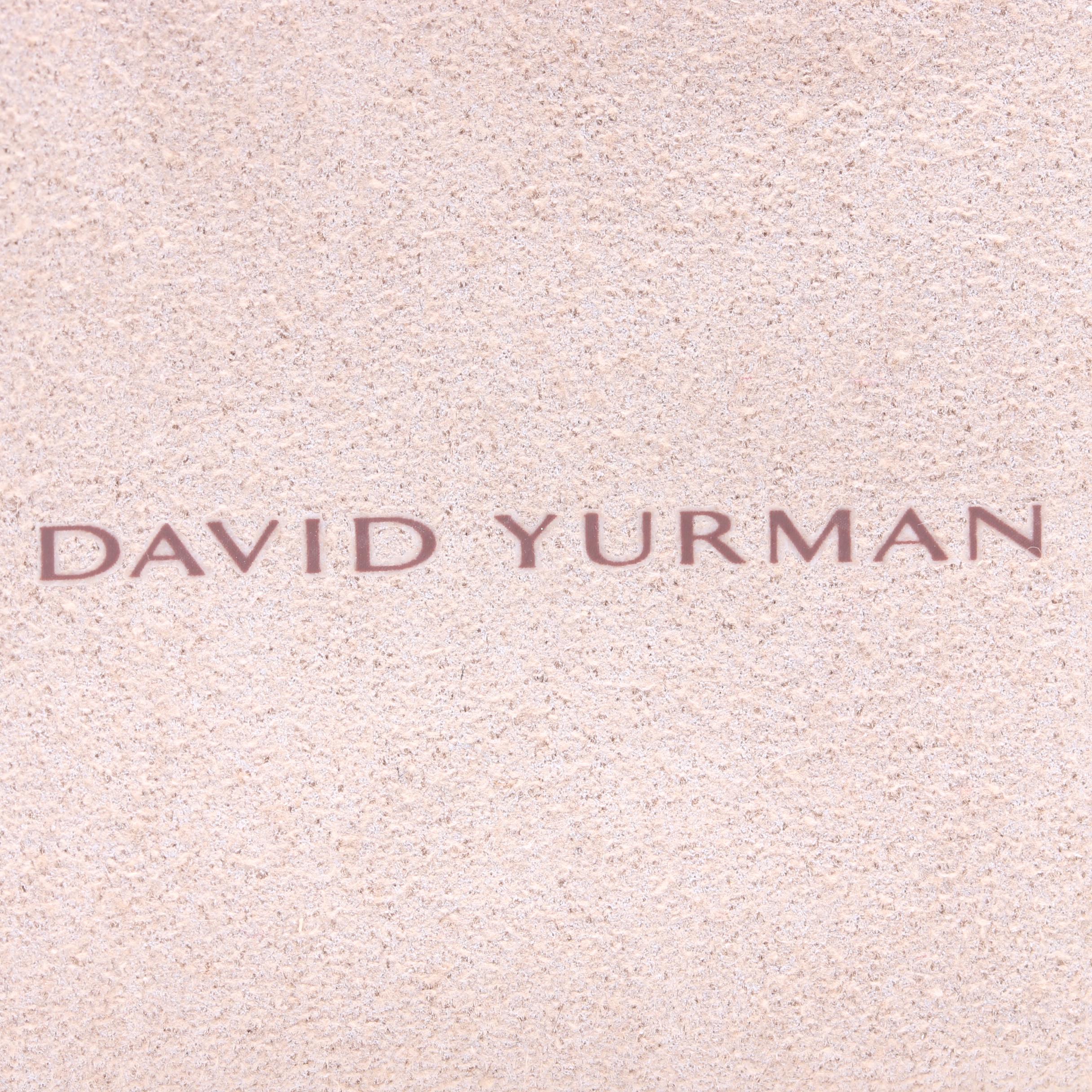 David Yurman Sterling Silver Peridot Earrings With 14K Yellow Gold Enhancers