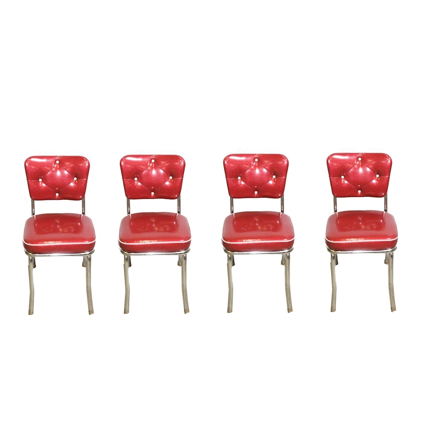 Red and White Diner Style Chairs