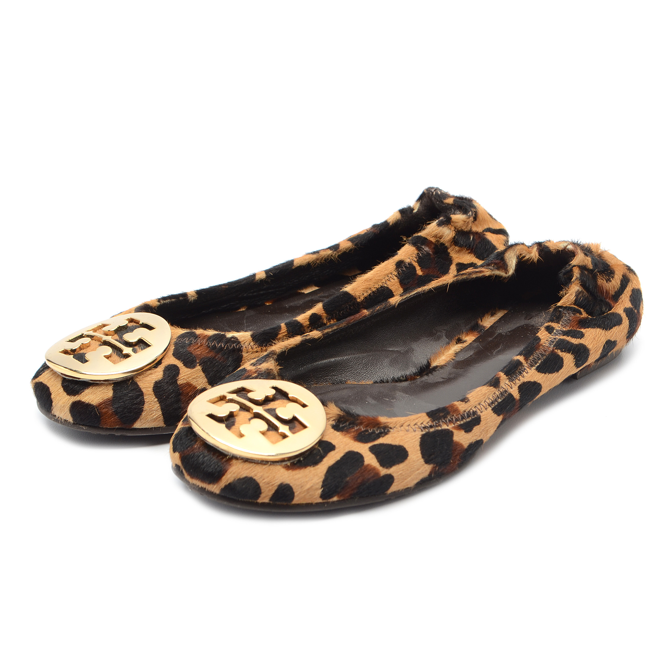 Tory Burch Leopard Print Dyed Calfskin Flats