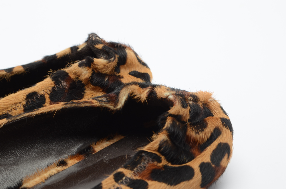 Tory Burch Leopard Print Dyed Calfskin Flats