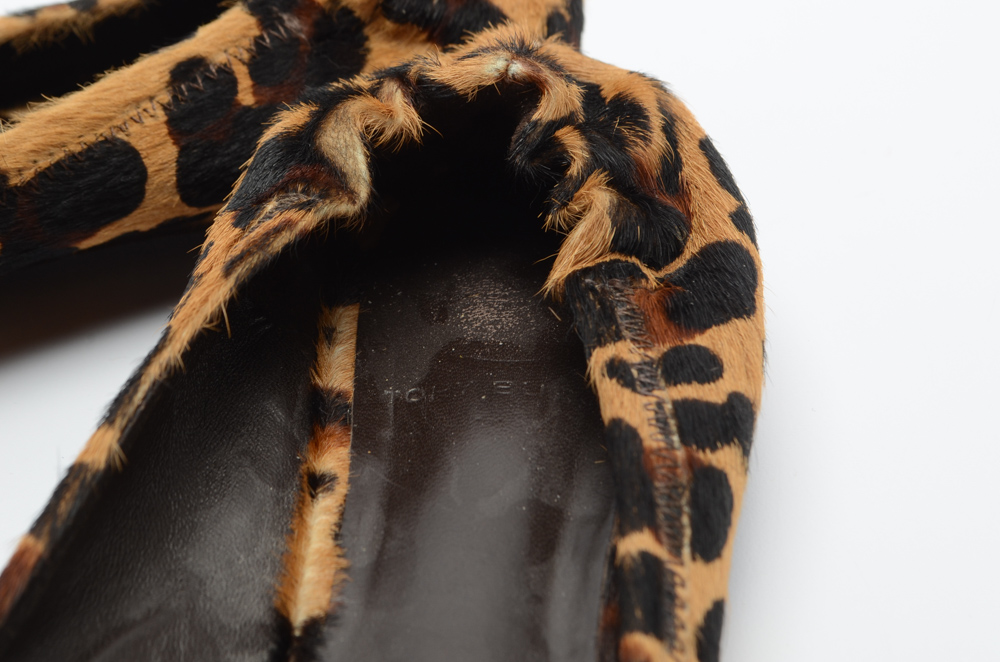 Tory Burch Leopard Print Dyed Calfskin Flats