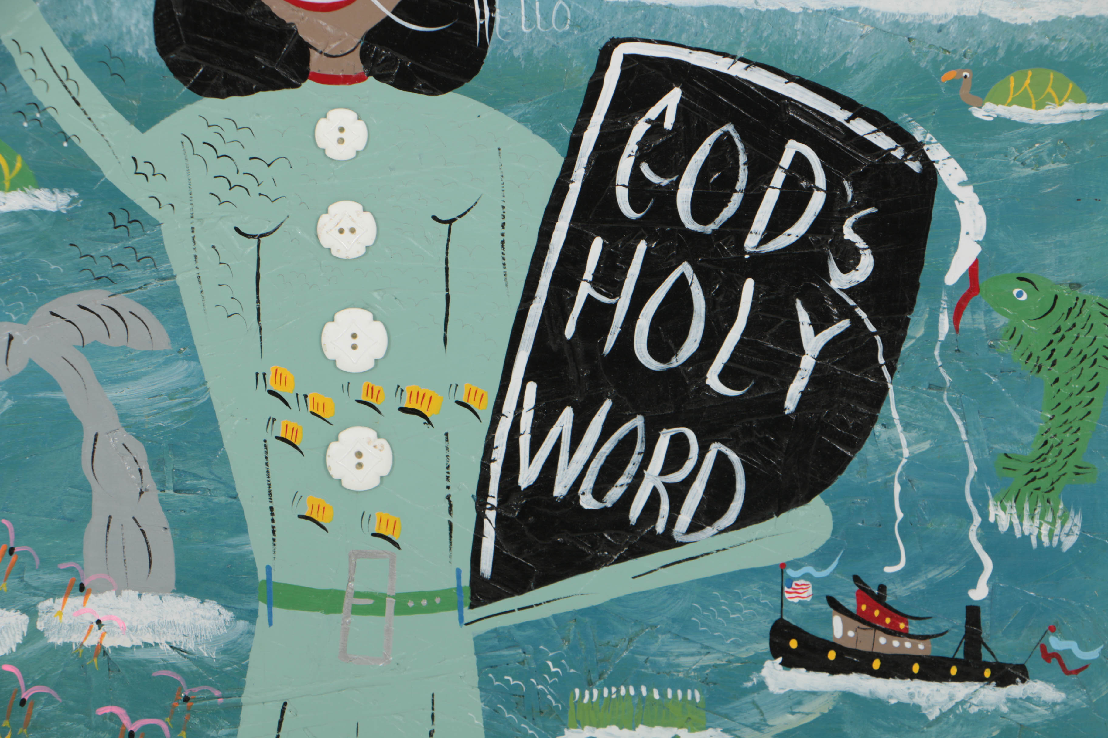 Benny Carter Oil and Mixed Media on Wood Board