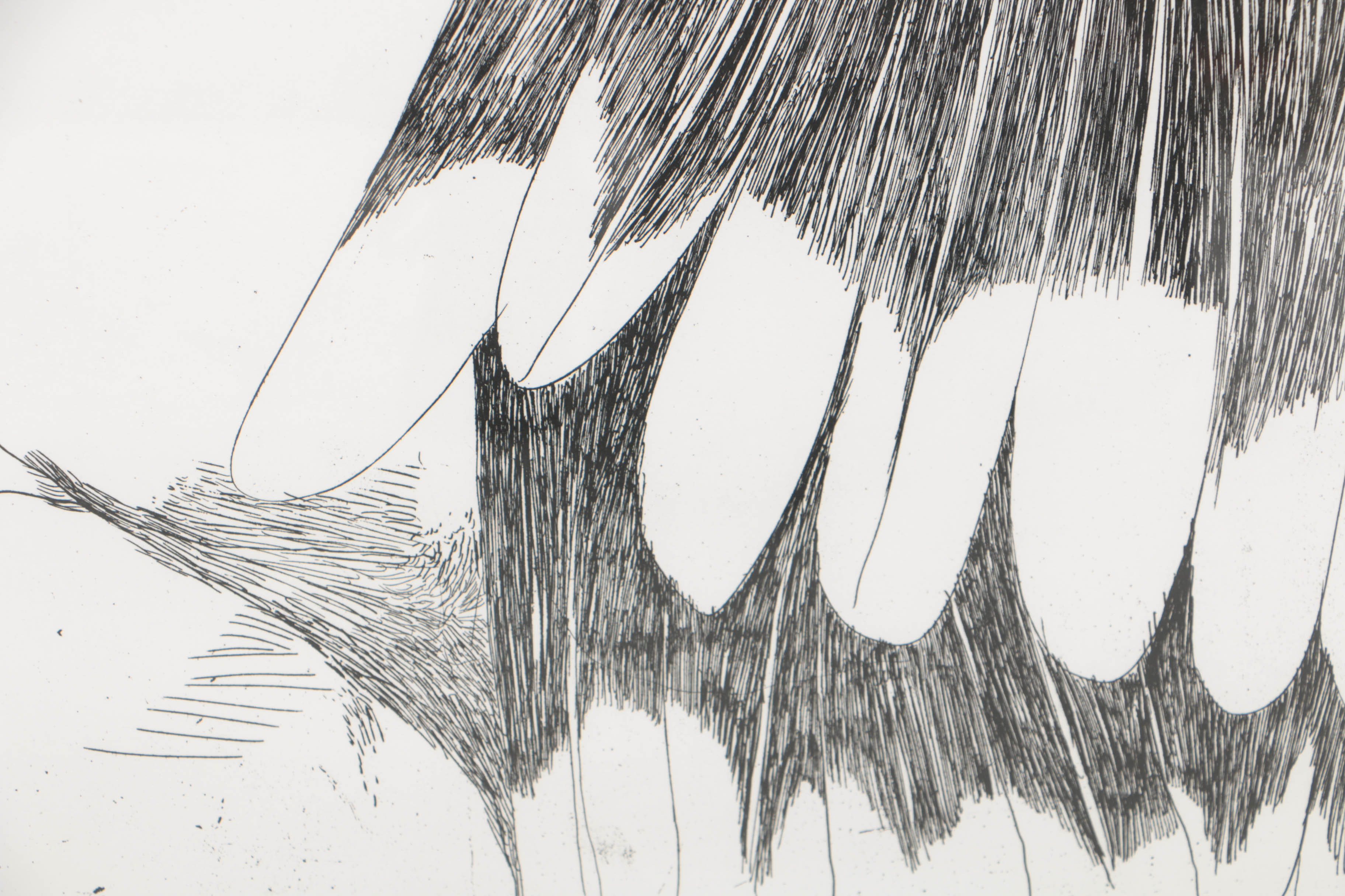 Leonard Baskin Artist's Proof Etching "Yom Kippur Angel"