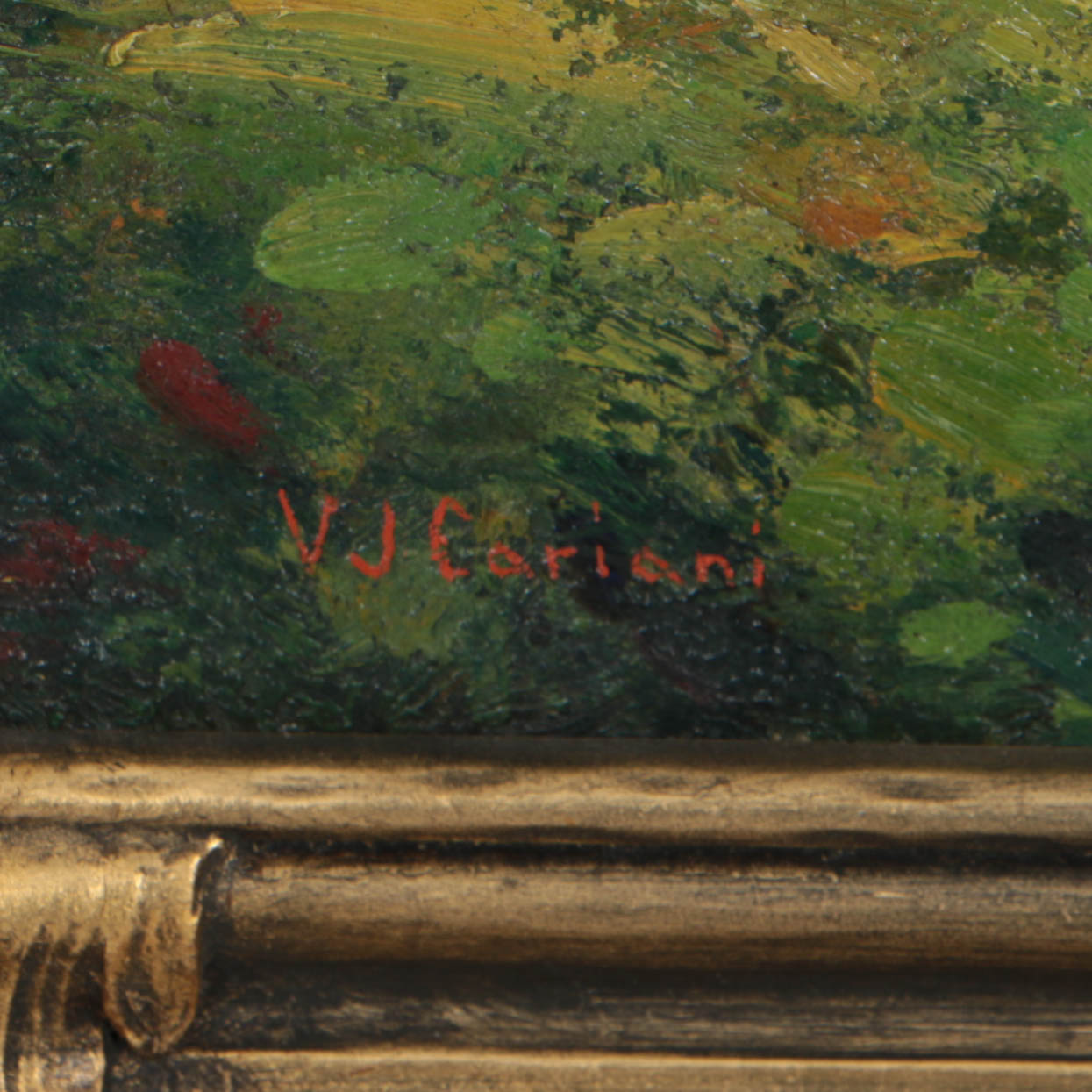 Varaldo Cariani Oil on Canvas Creek Landscape