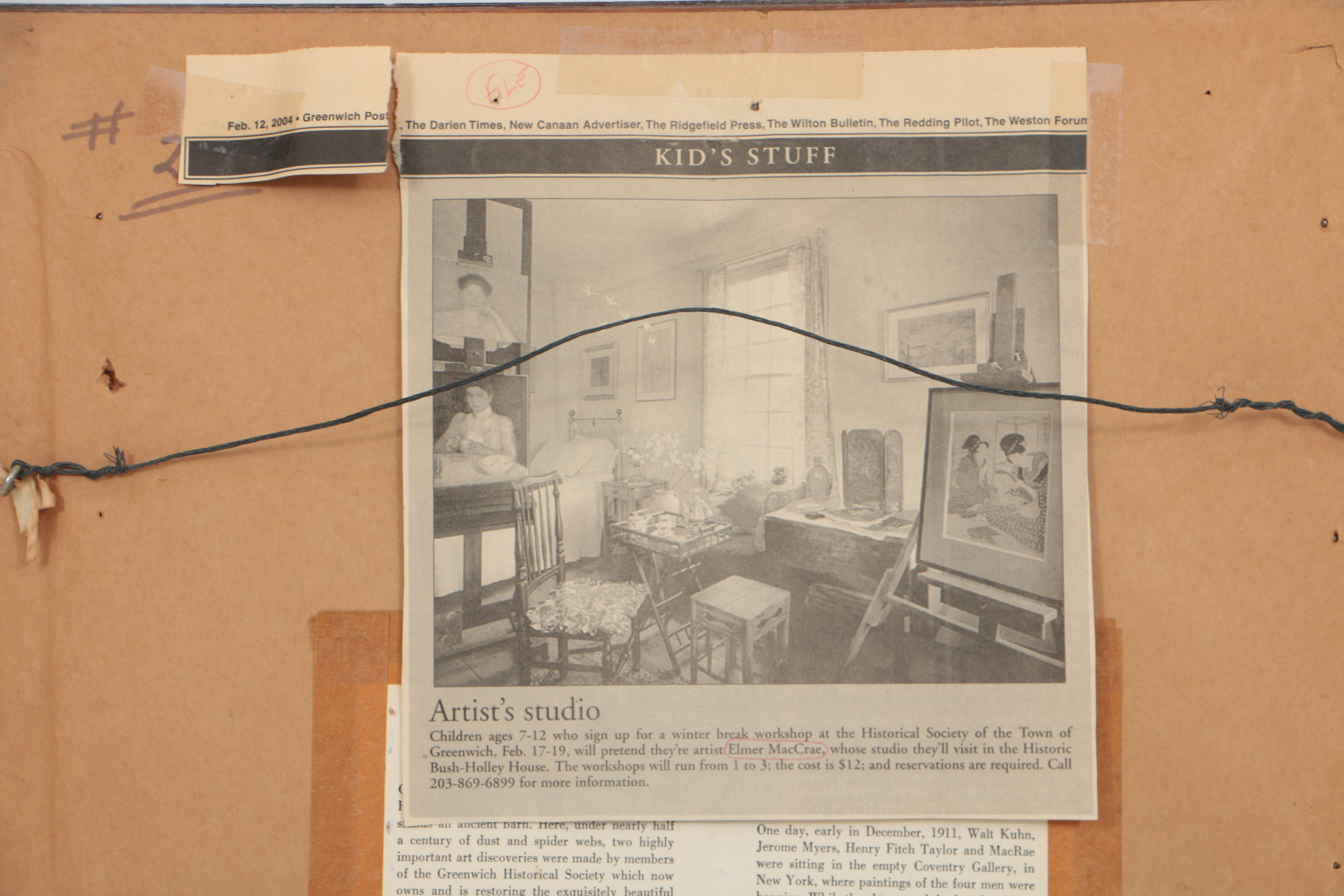 Elmer Livingston MacRae 1906 Watercolor on Paper of a Girl Reading