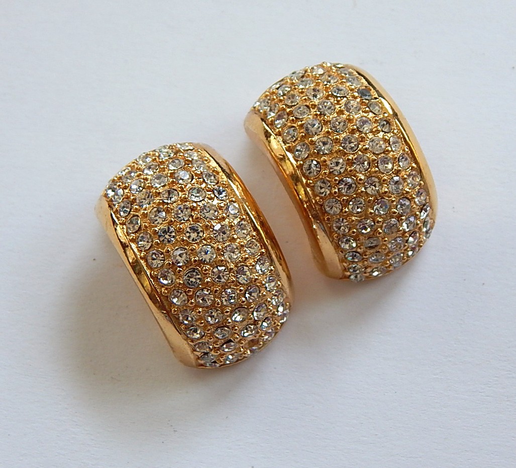 Vintage Coro Red Aurora Borealis Necklace and Earrings and Dior Earrings