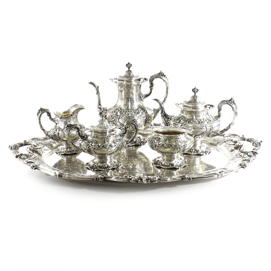 Reed & Barton Sterling Silver "Francis I" Hand-Chased Tea and Coffee Service