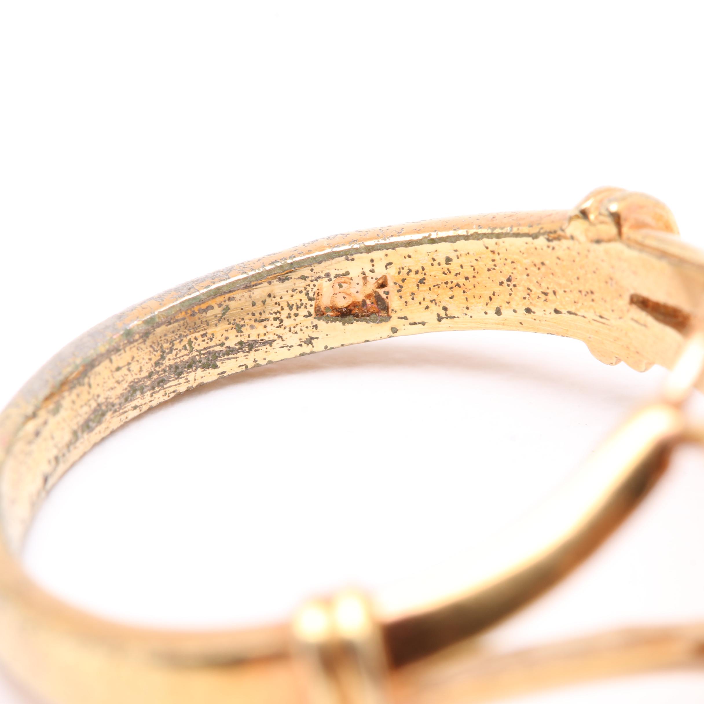 Gold Tone Gemstone Rings Including Opal