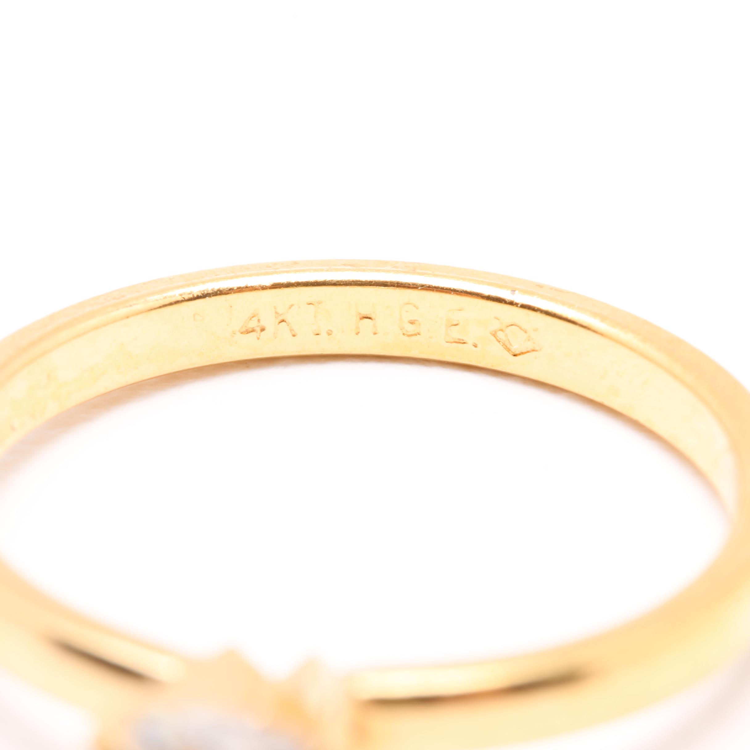 Gold Tone Gemstone Rings Including Opal