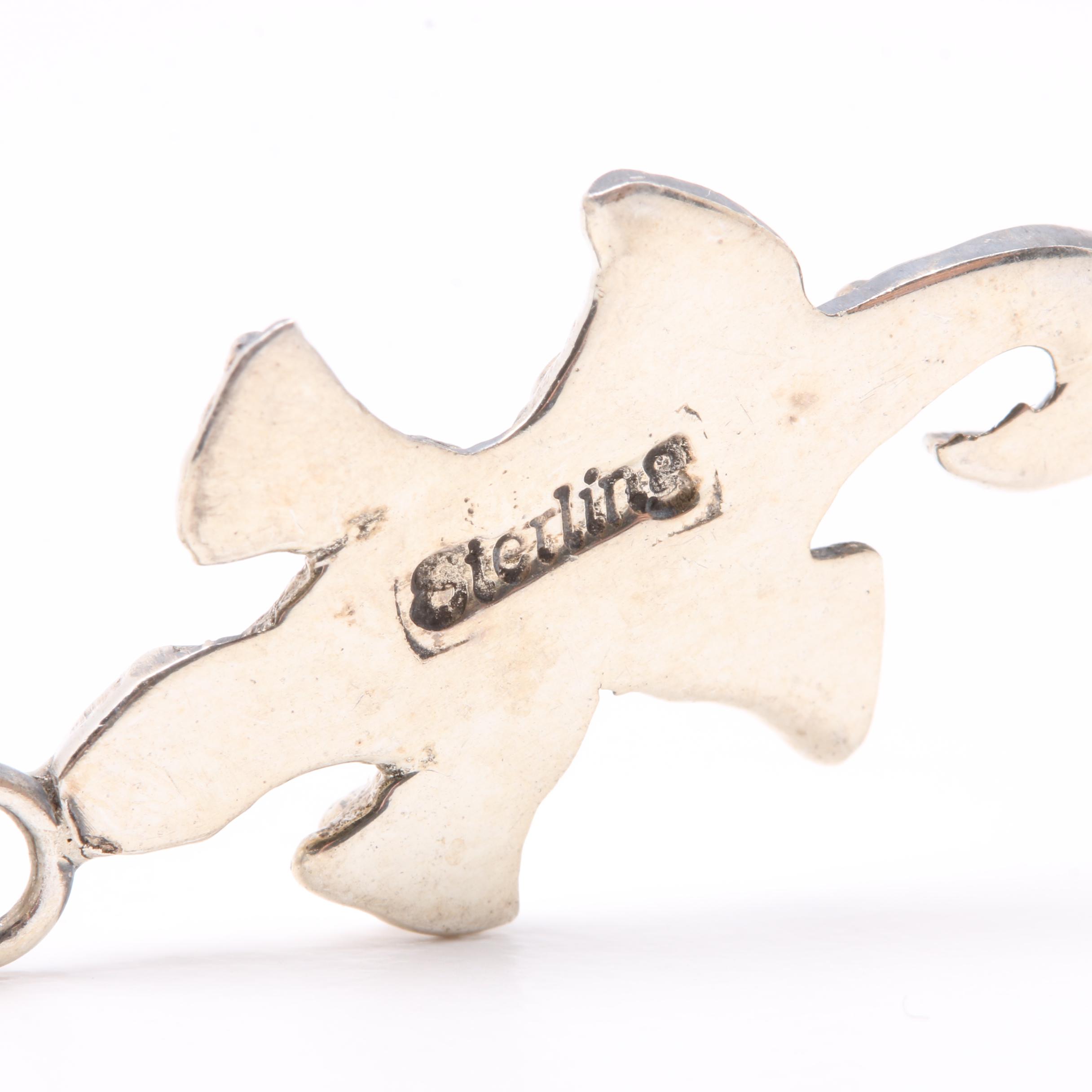 Southwest Style Sterling Silver Jewelry Selection Including Agate