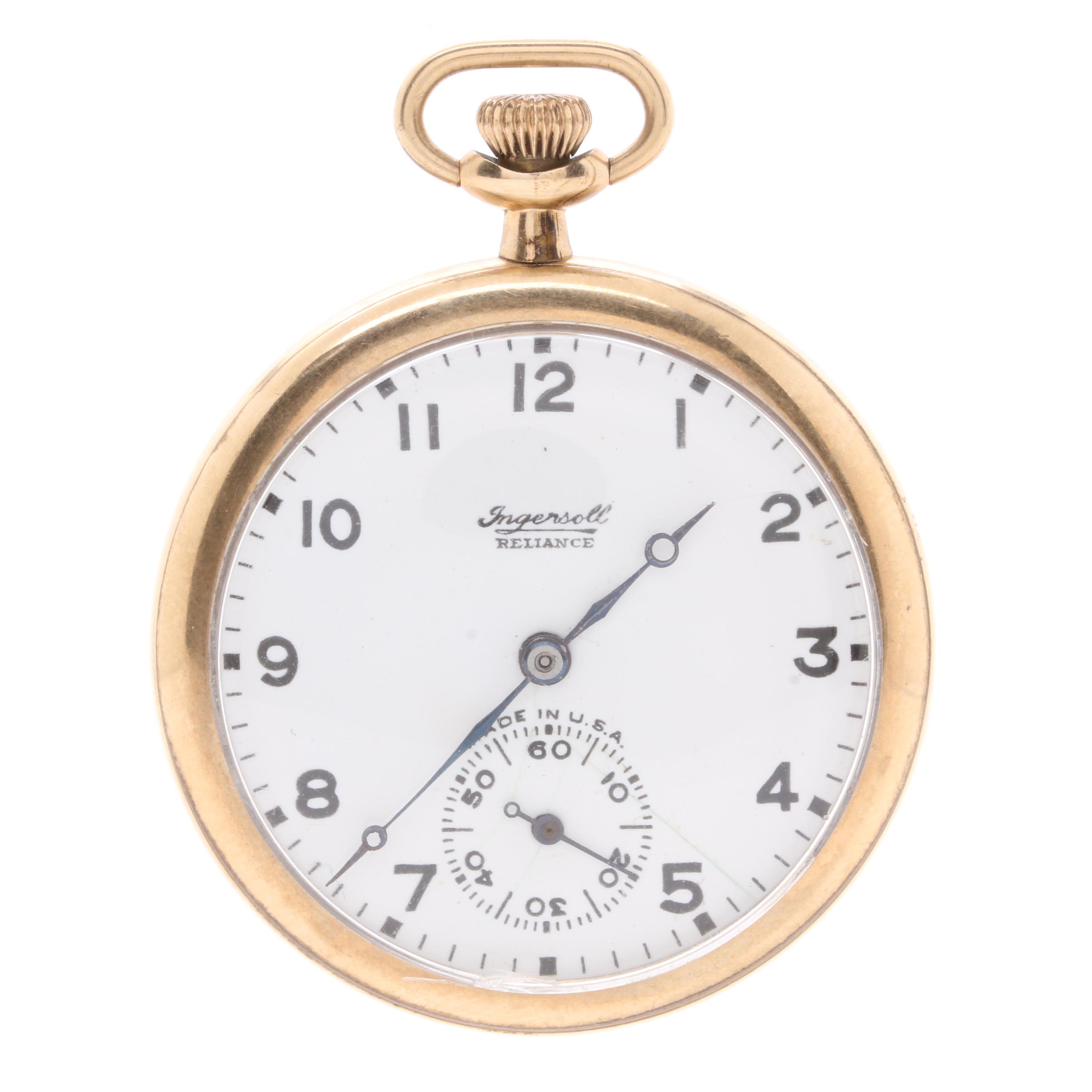 Ingersoll Reliance Open Face Pocket Watch