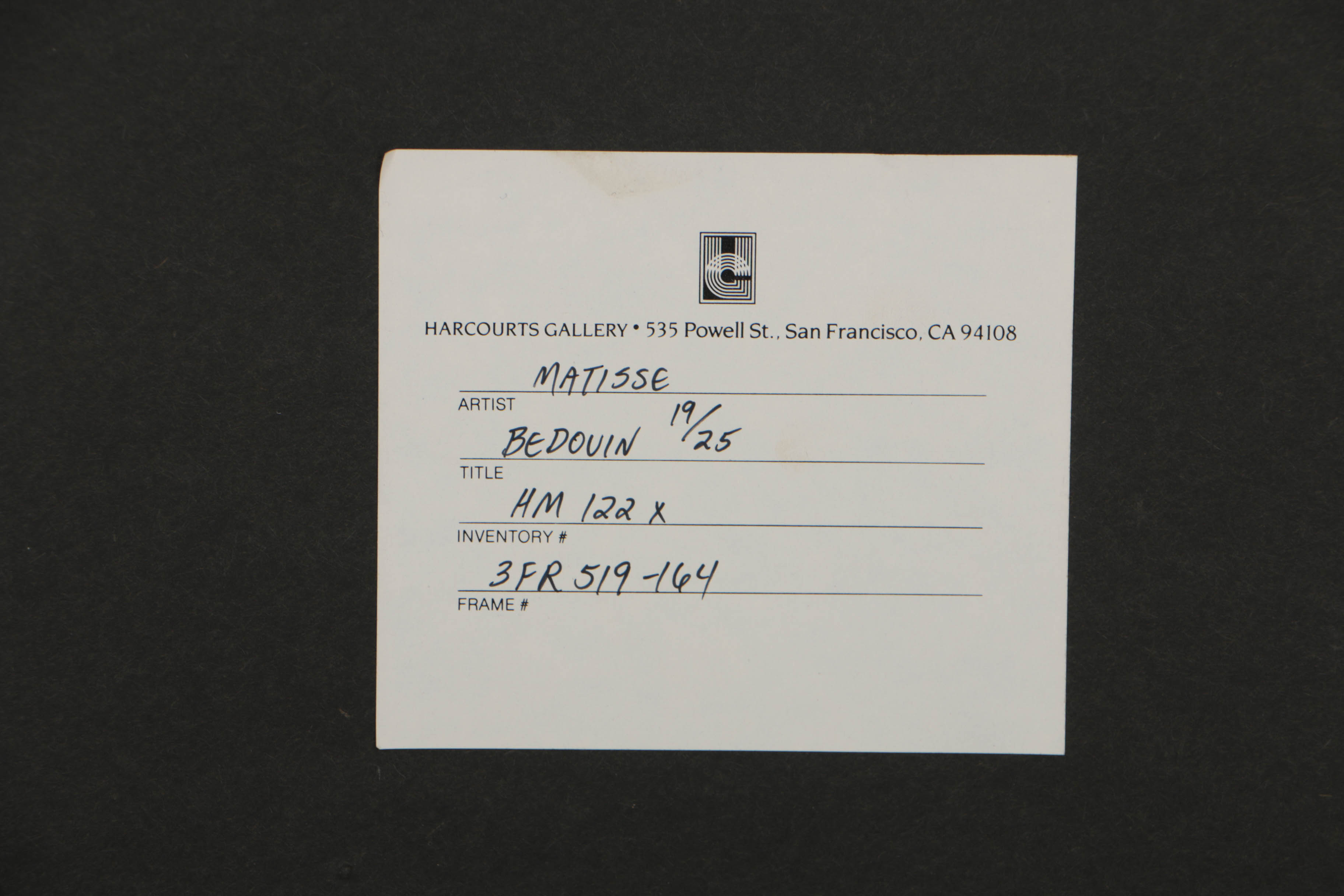 Henri Matisse Limited Edition Aquatint on Paper "Bédouine au grand voile"