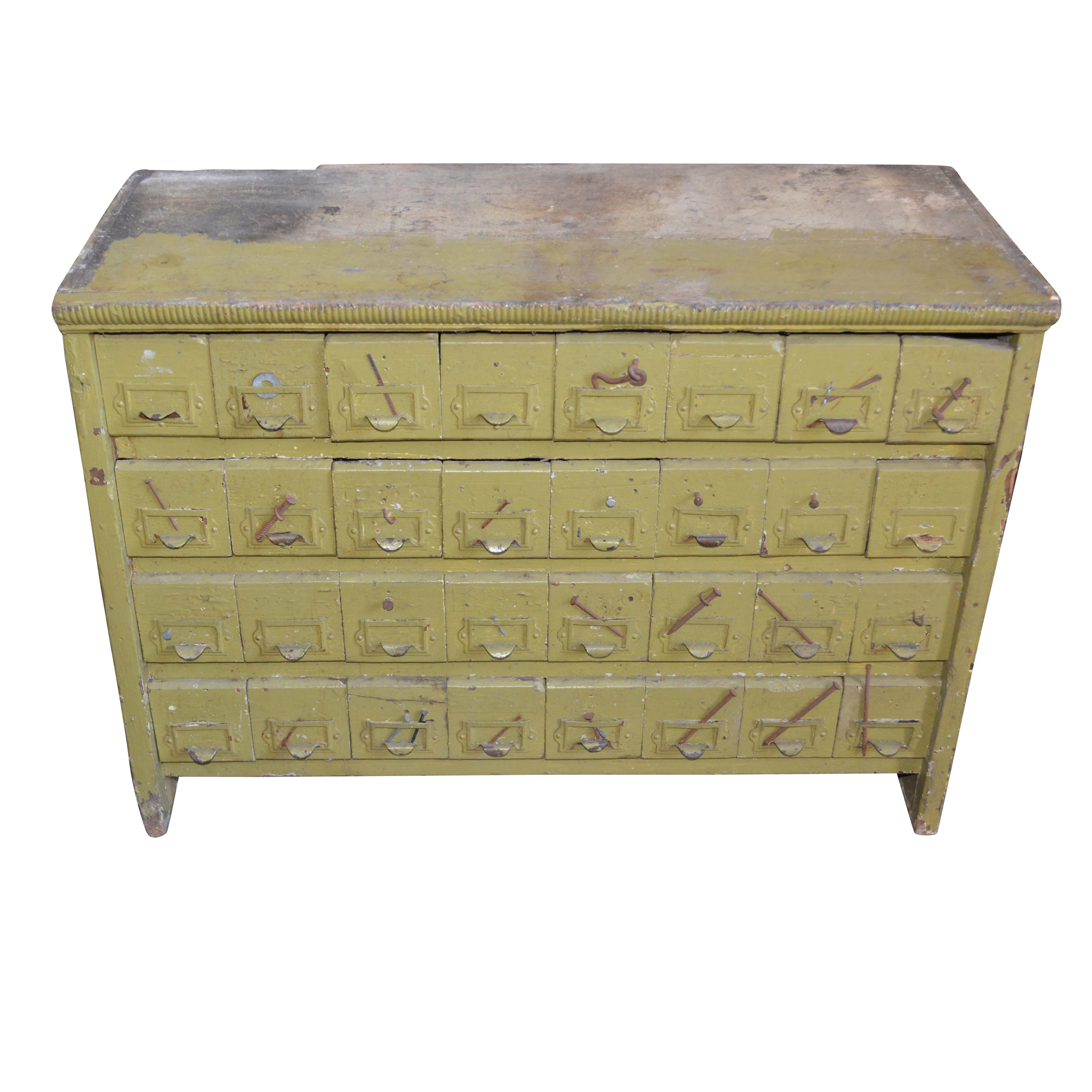 Vintage Hardware Cabinet