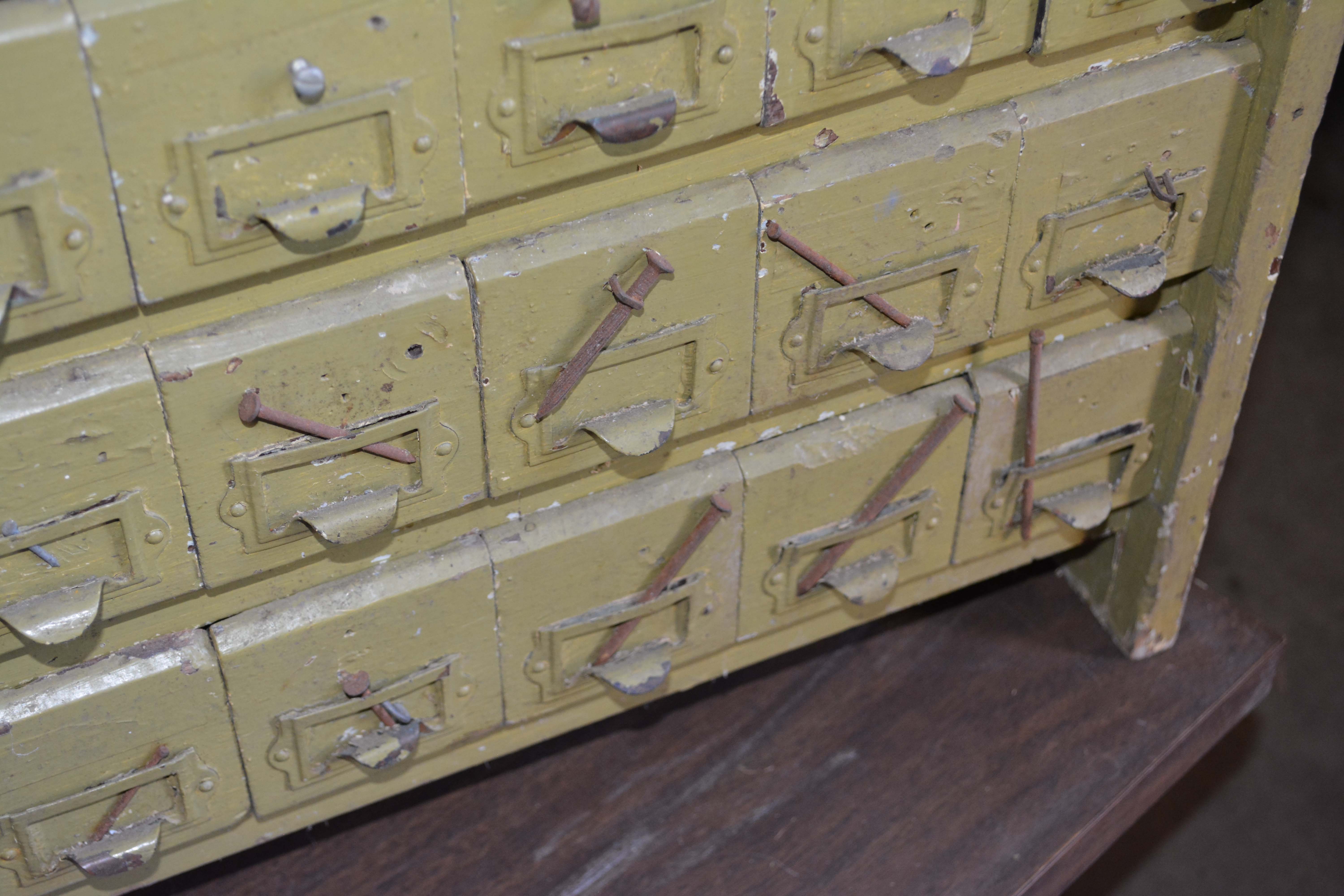 Vintage Hardware Cabinet