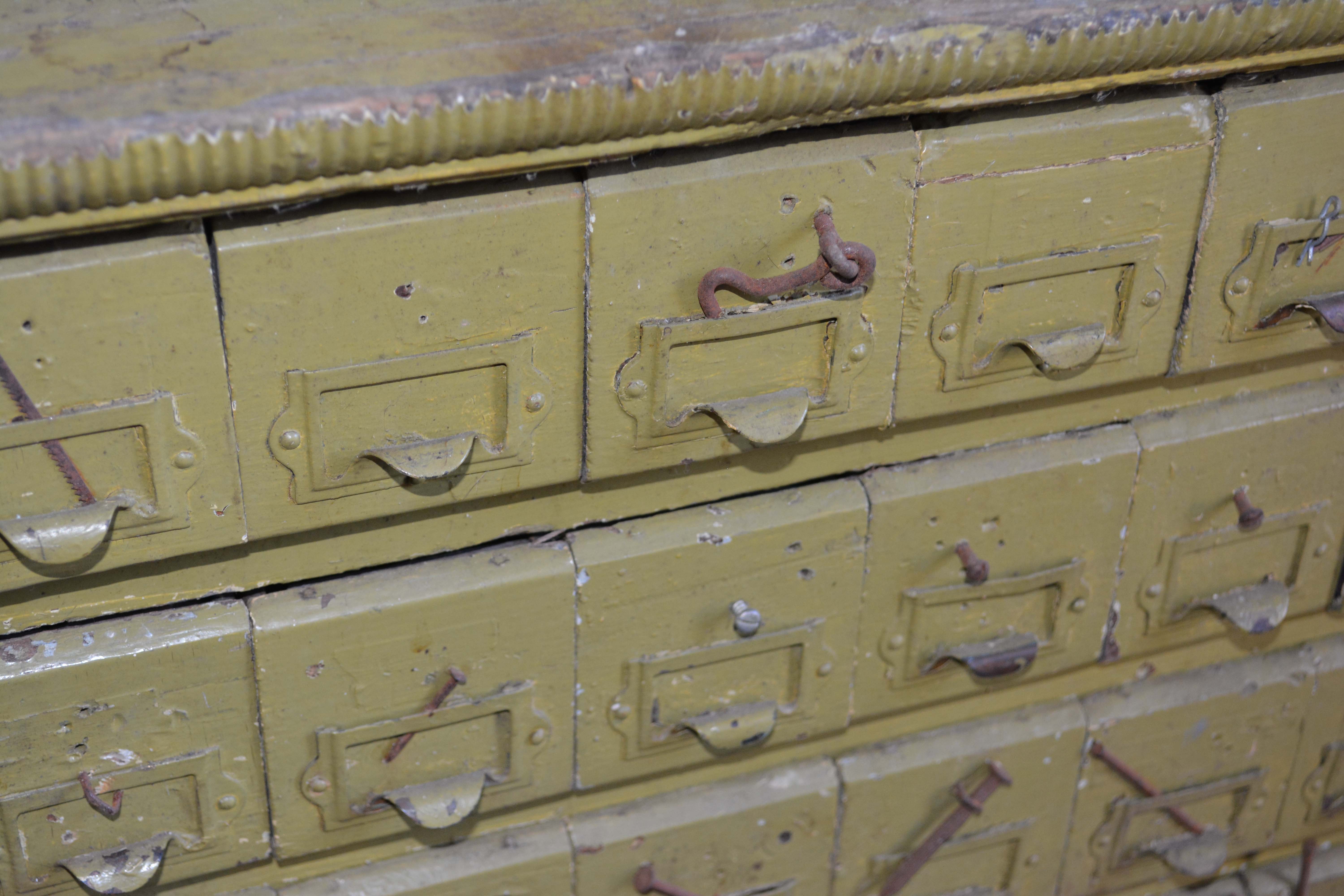 Vintage Hardware Cabinet