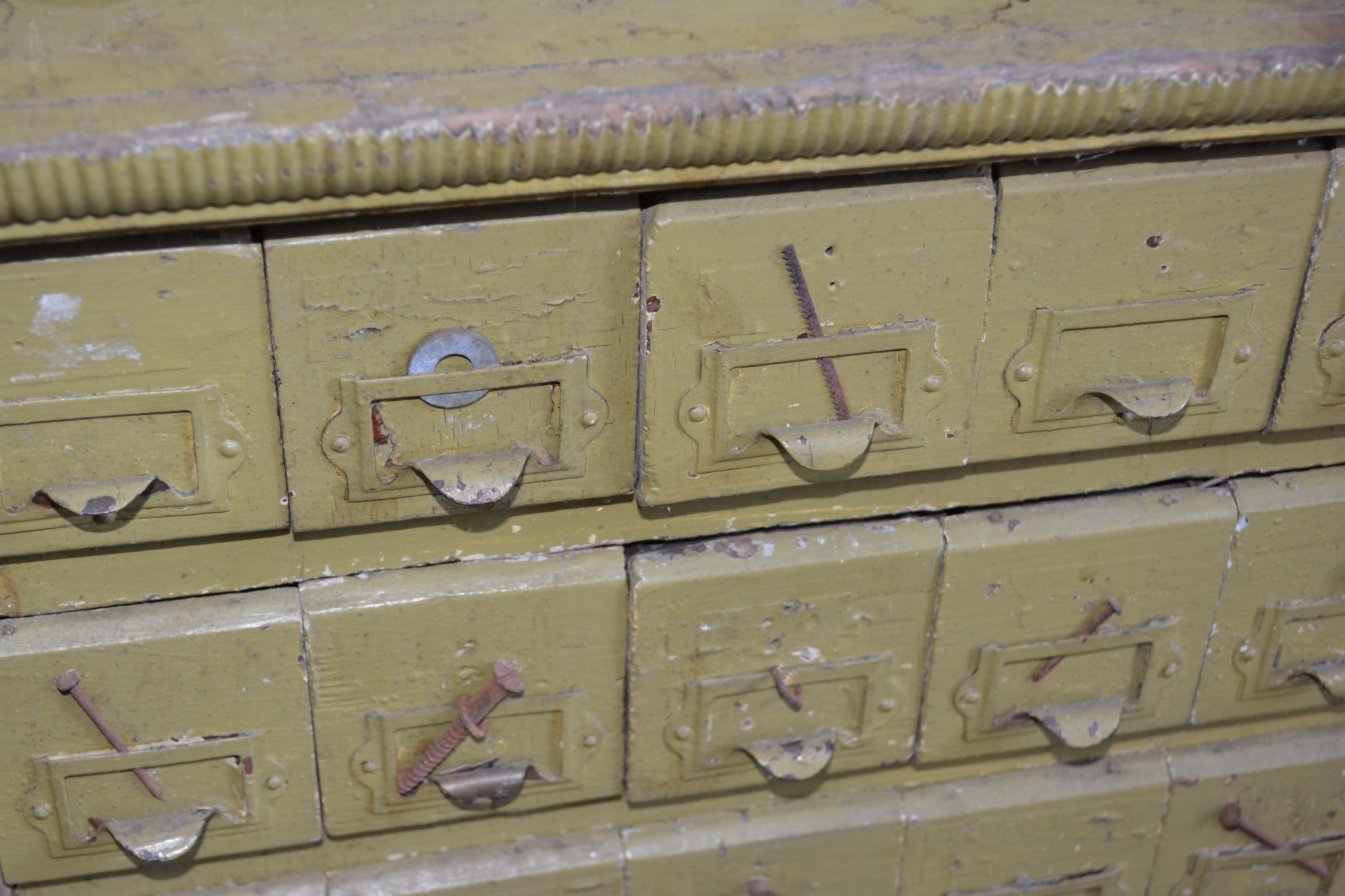 Vintage Hardware Cabinet