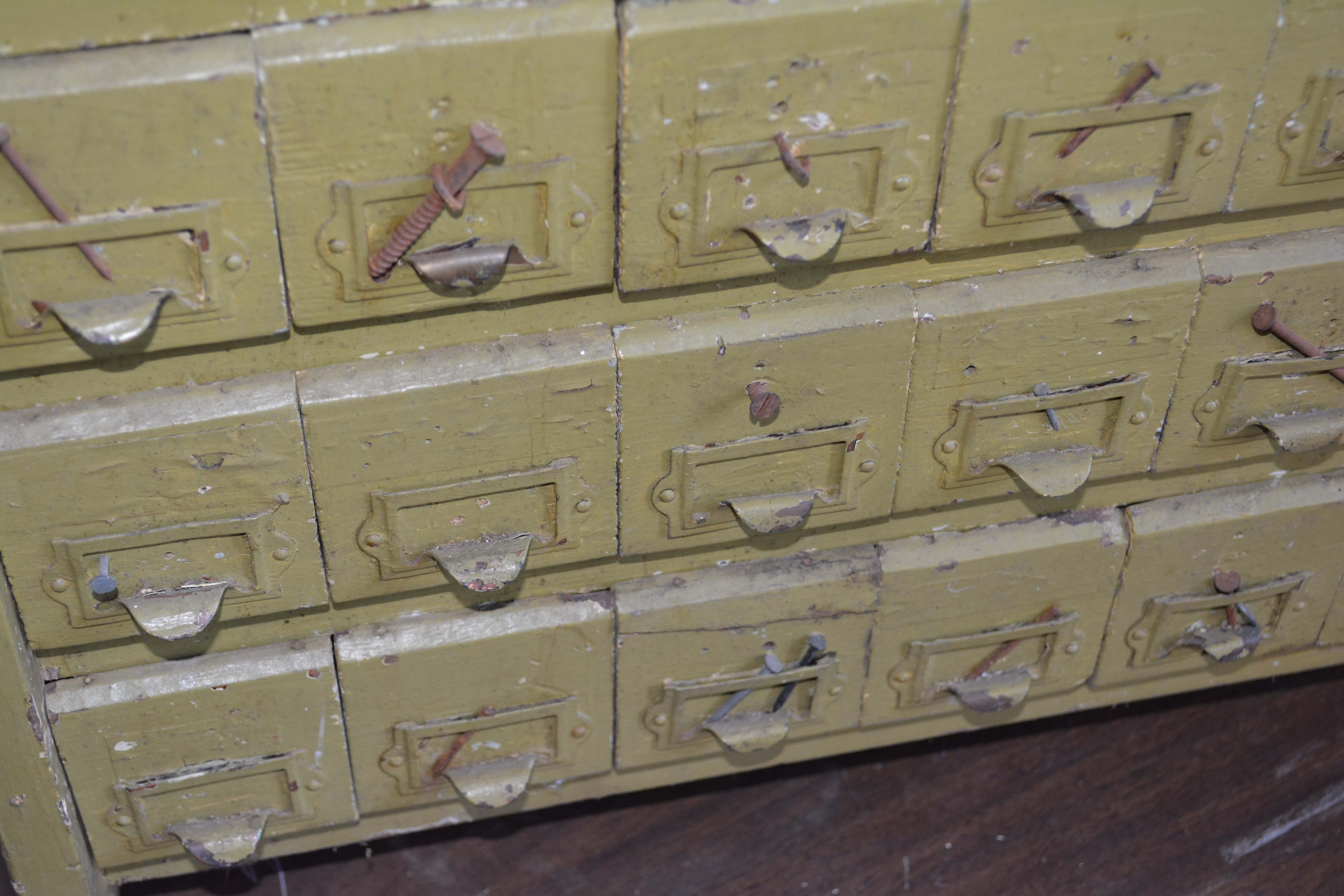 Vintage Hardware Cabinet