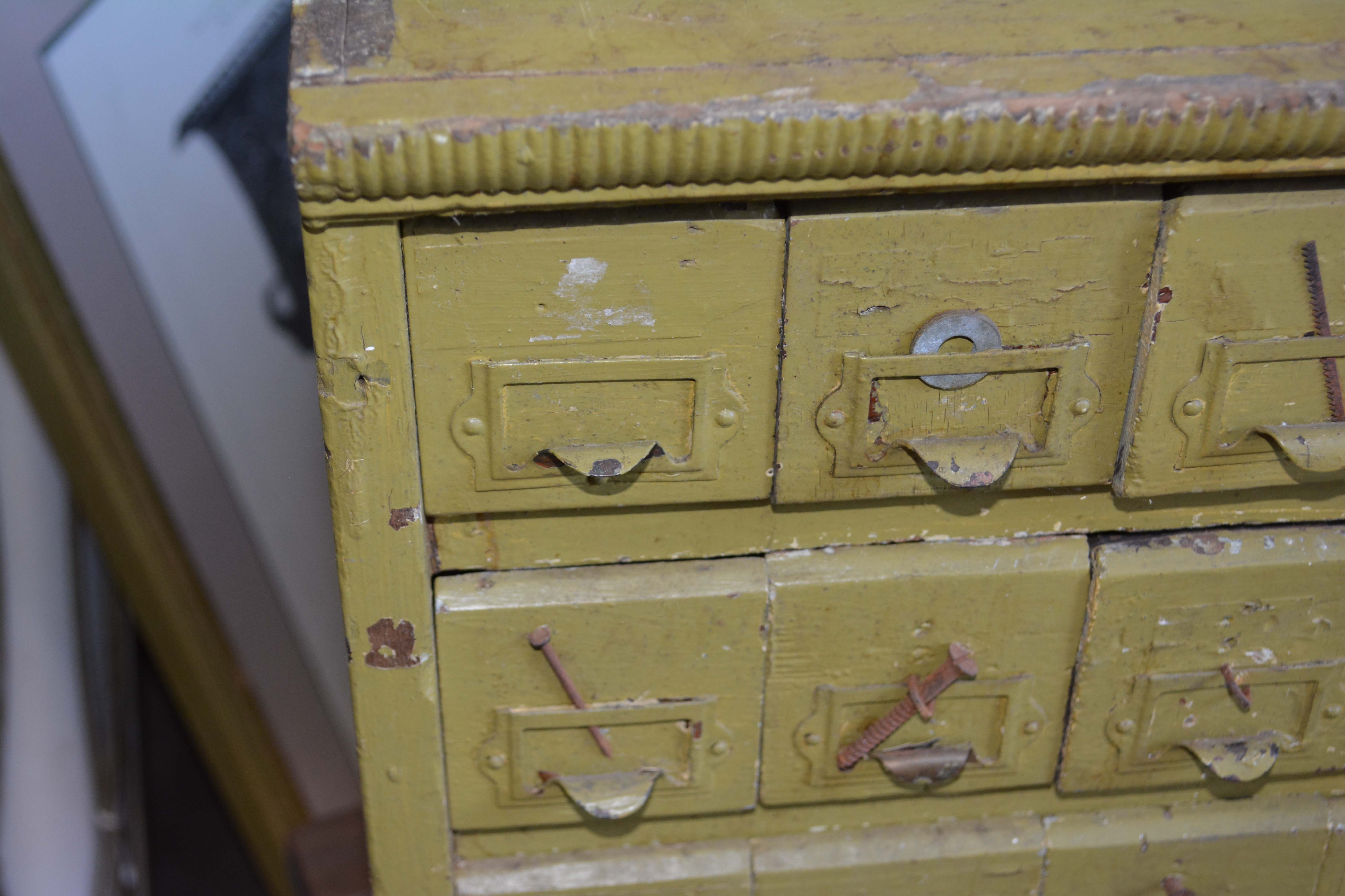 Vintage Hardware Cabinet