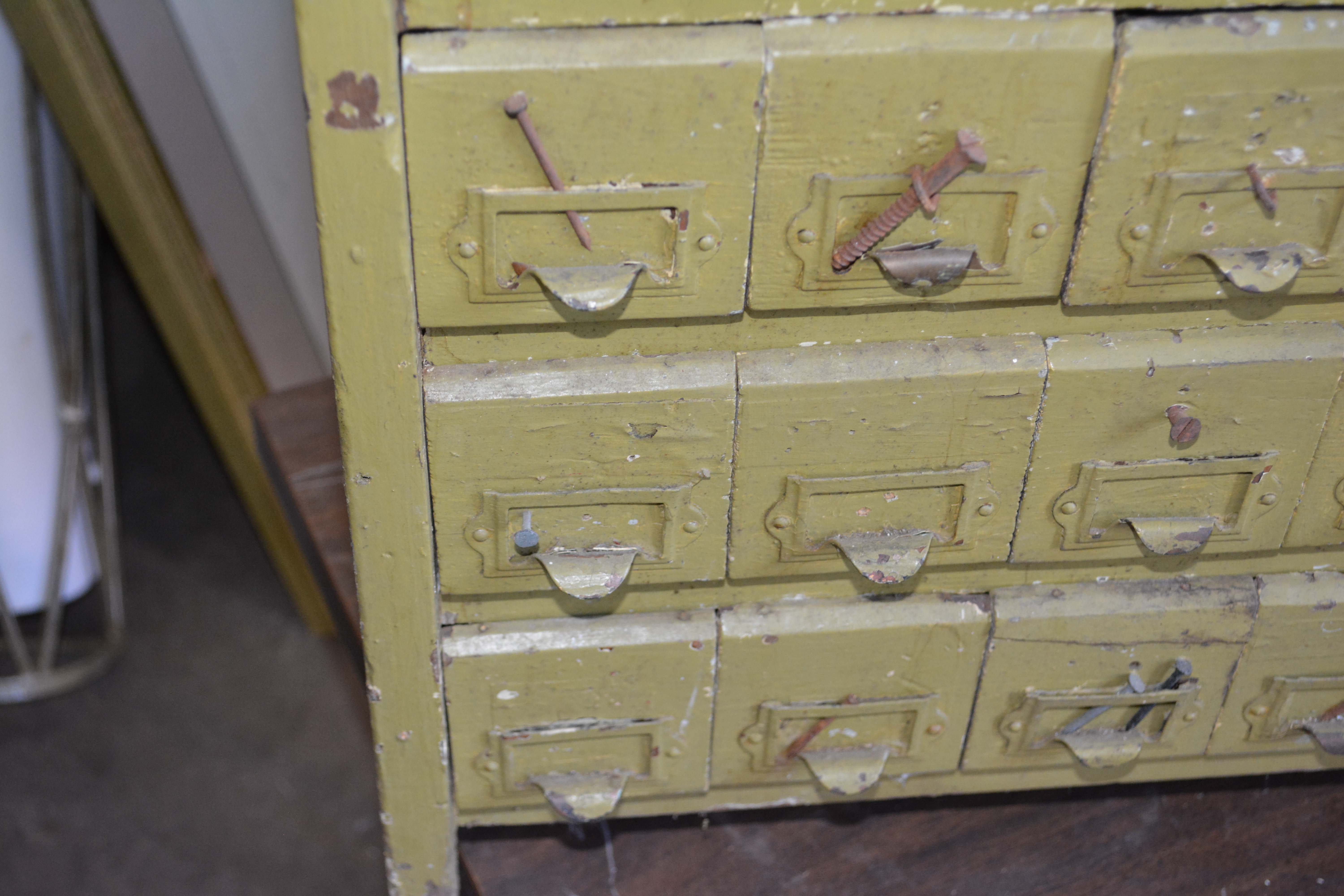 Vintage Hardware Cabinet