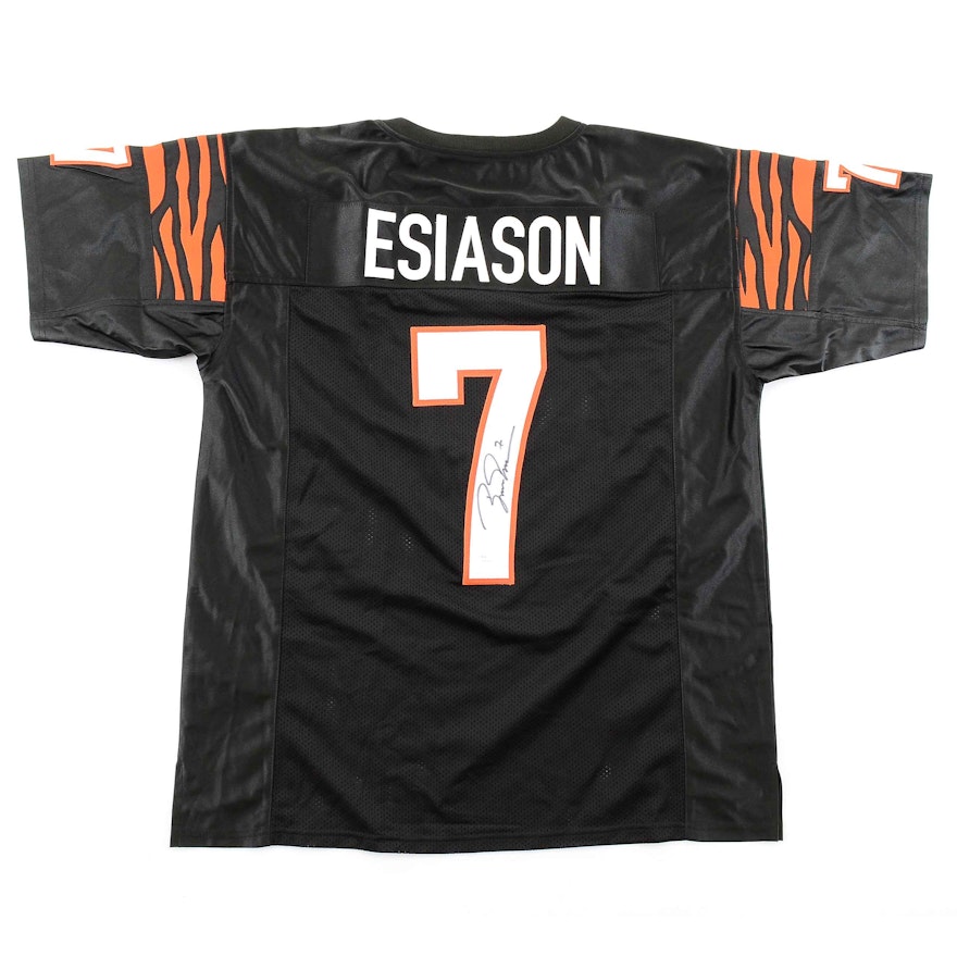 Boomer Esiason Signed Black Bengals Jersey  COA