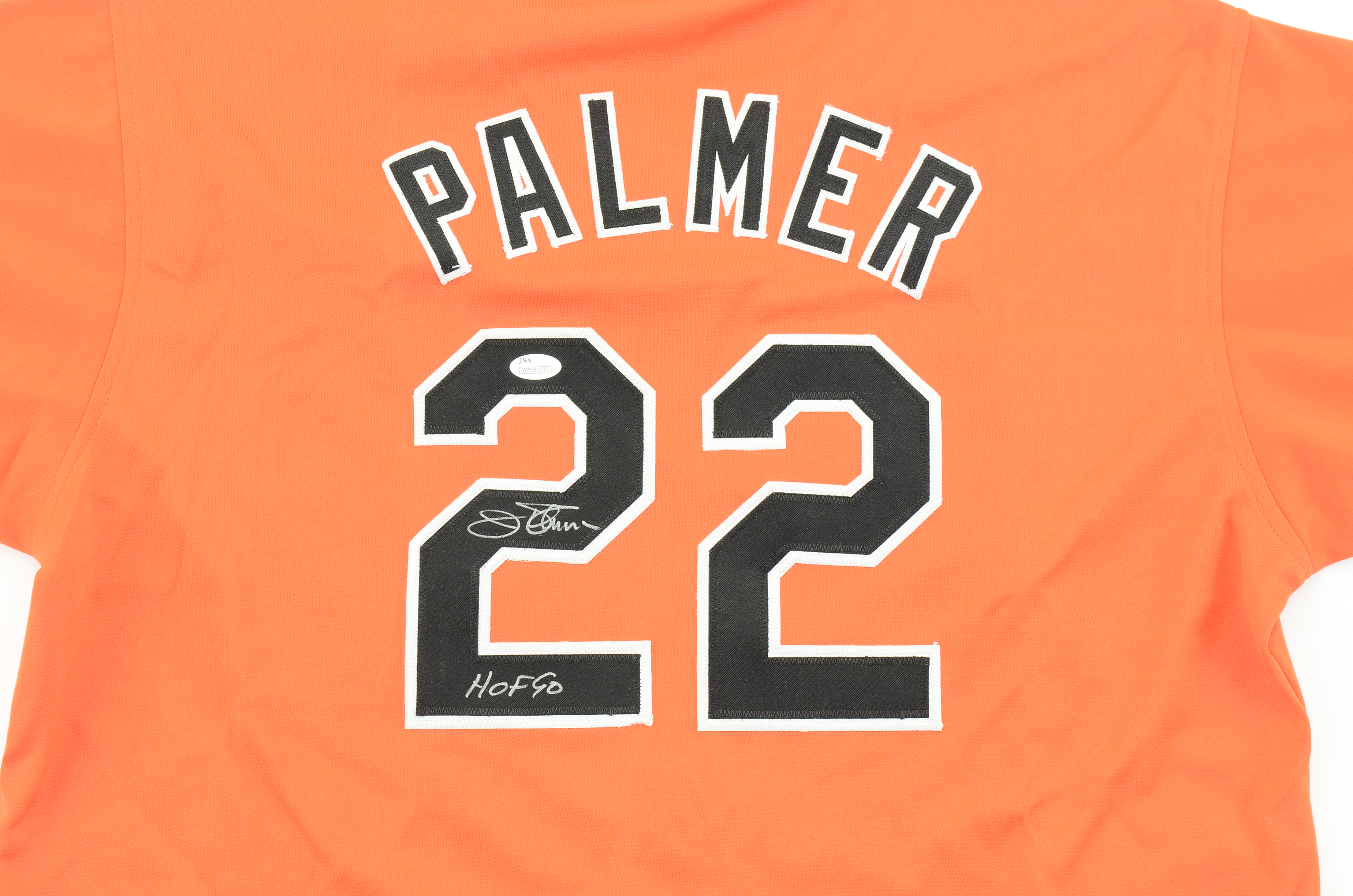 Jim Palmer Signed Orioles Jersey  COA