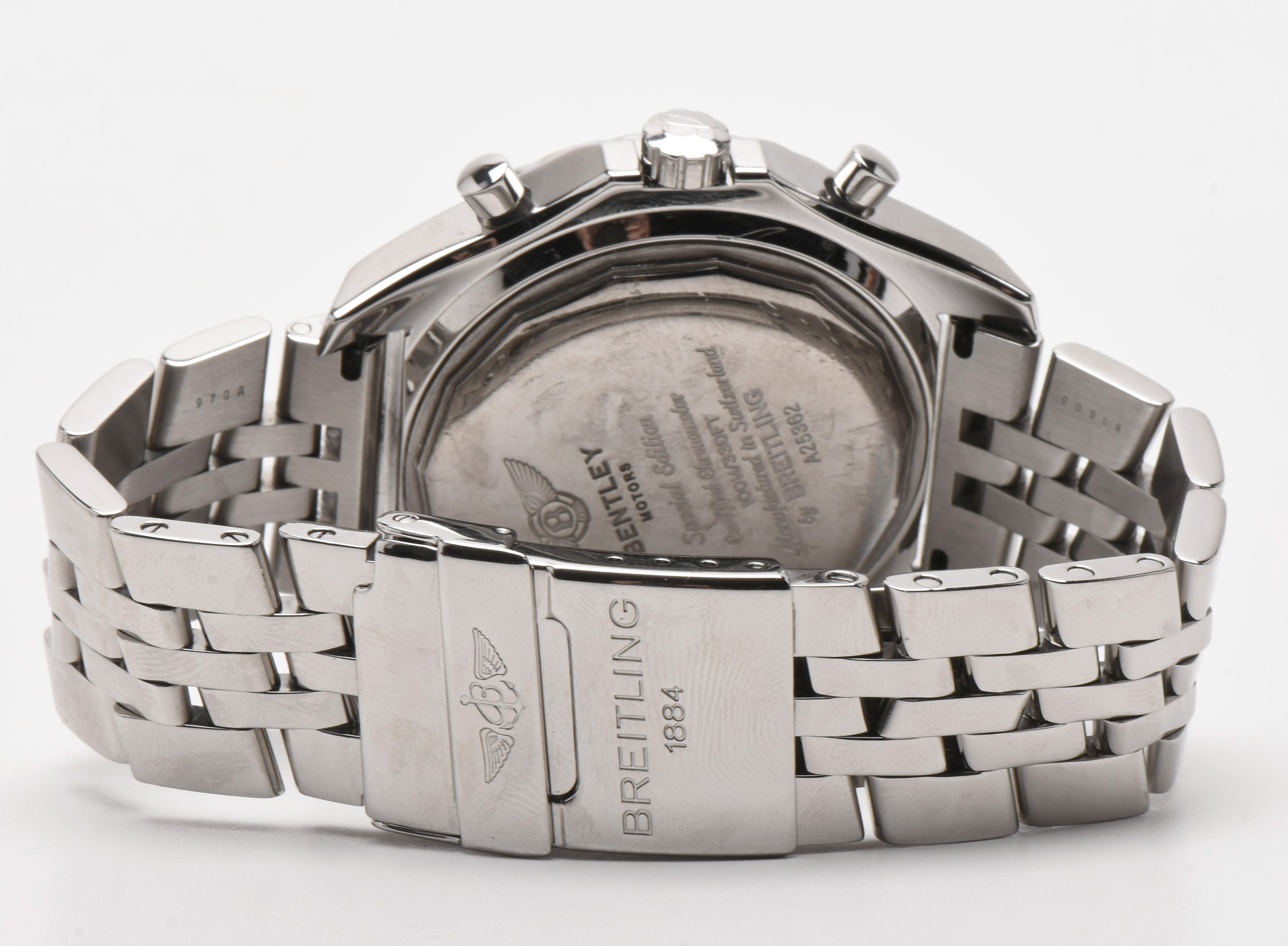 Breitling for Bentley Motors Automatic Chronograph Purple Dial Steel Watch