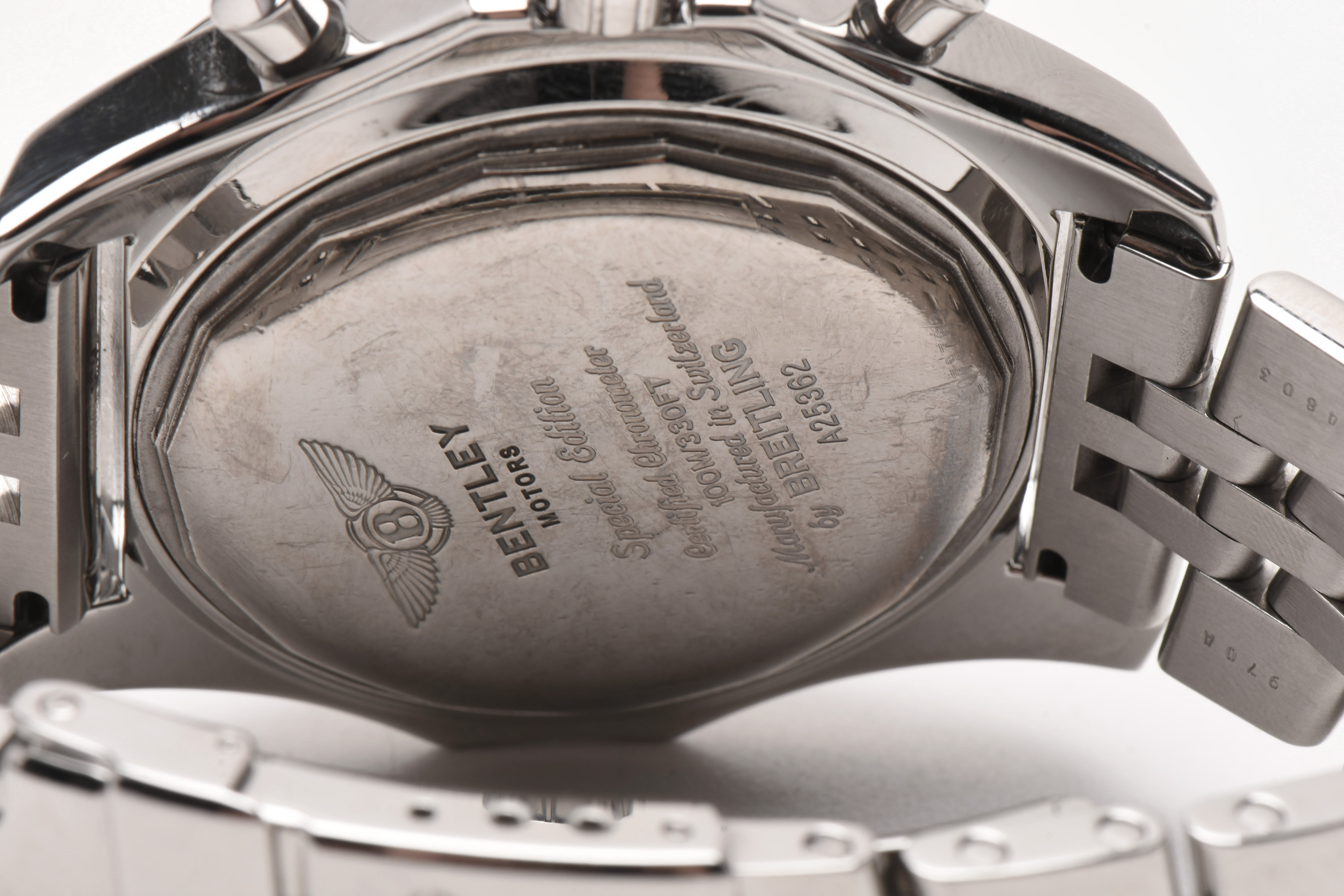 Breitling for Bentley Motors Automatic Chronograph Purple Dial Steel Watch